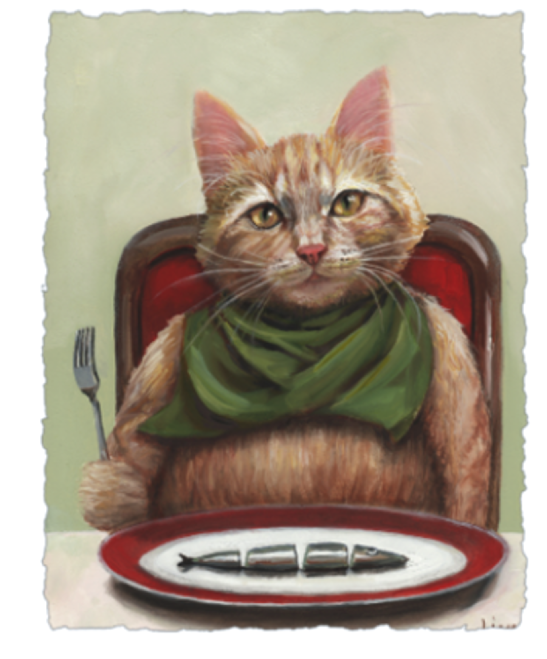 Fancy Feast (Giclee on Deckled Paper) G.O. by Liese Chavez