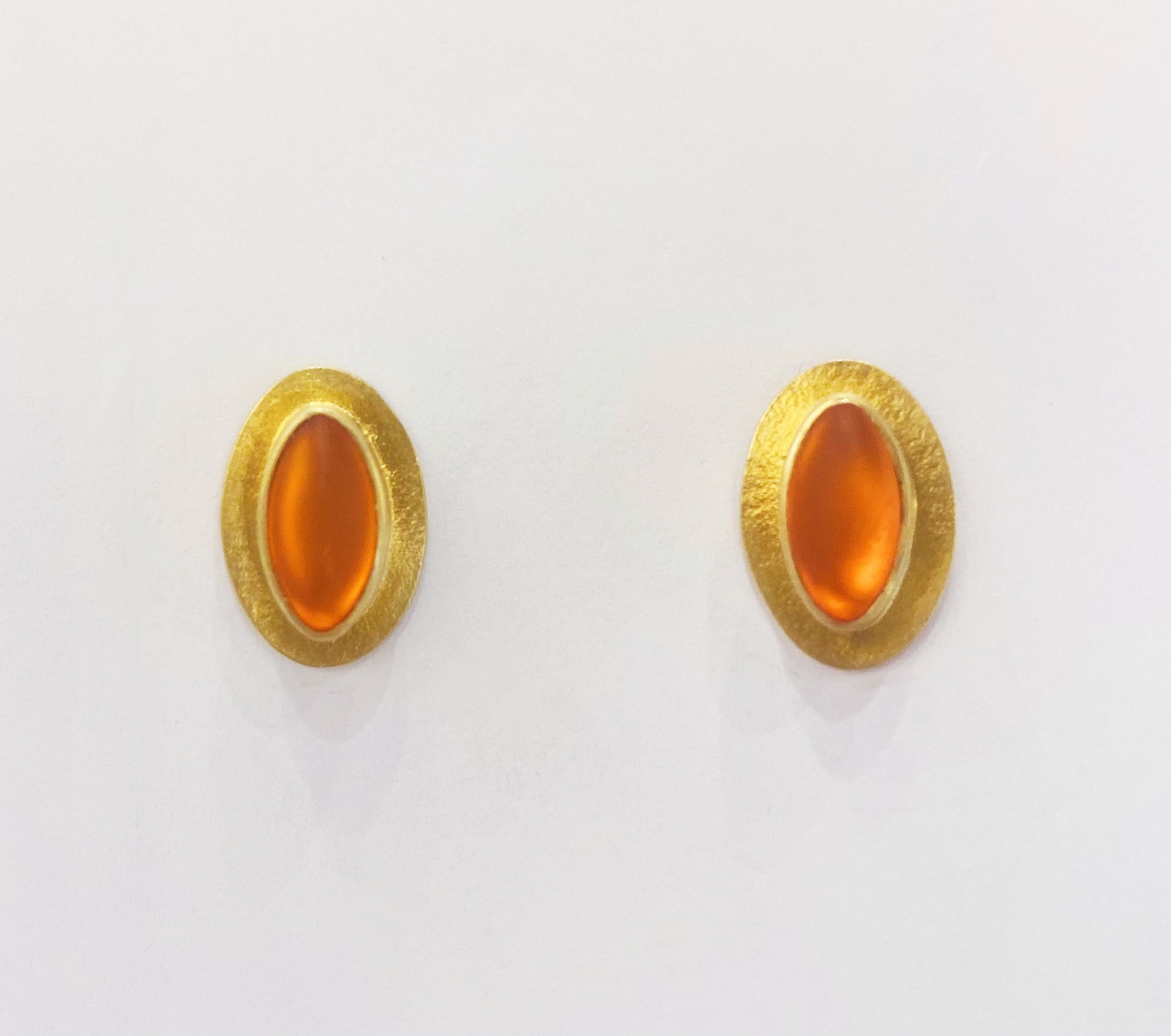 Orange Navette Earrings by AMY FAUST