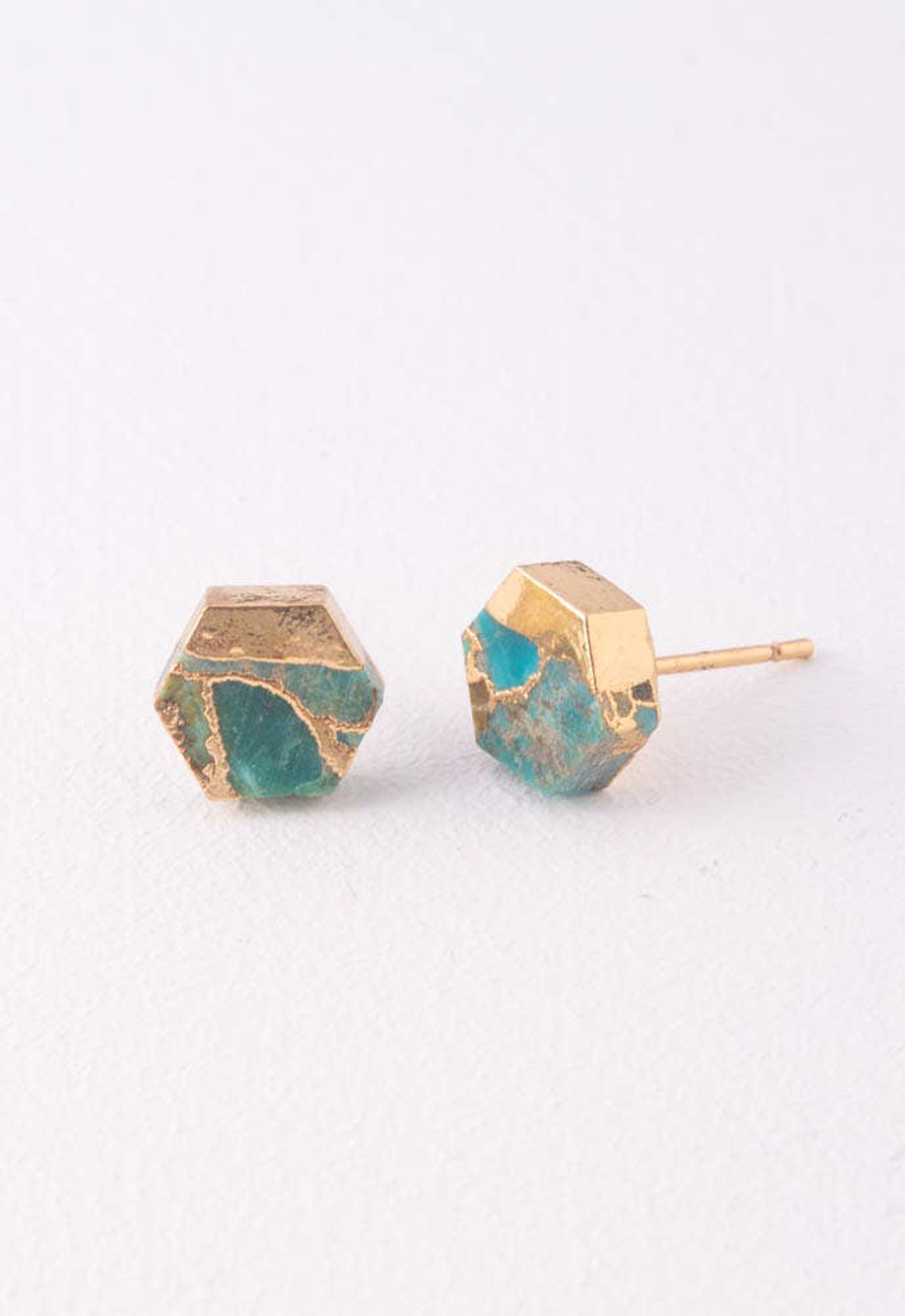 Oasis Turquoise and Gold Studs by Starfish Project