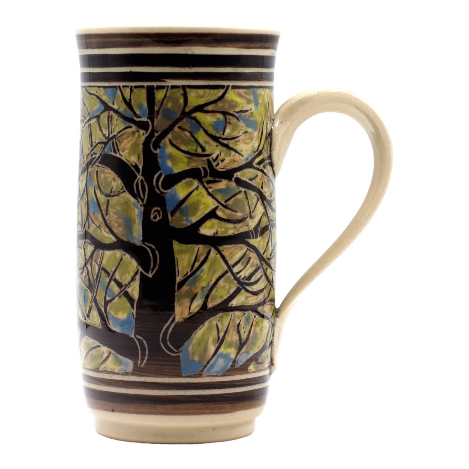 Tree Branch Sgraffito Tall Latte Mug by Kelly Price