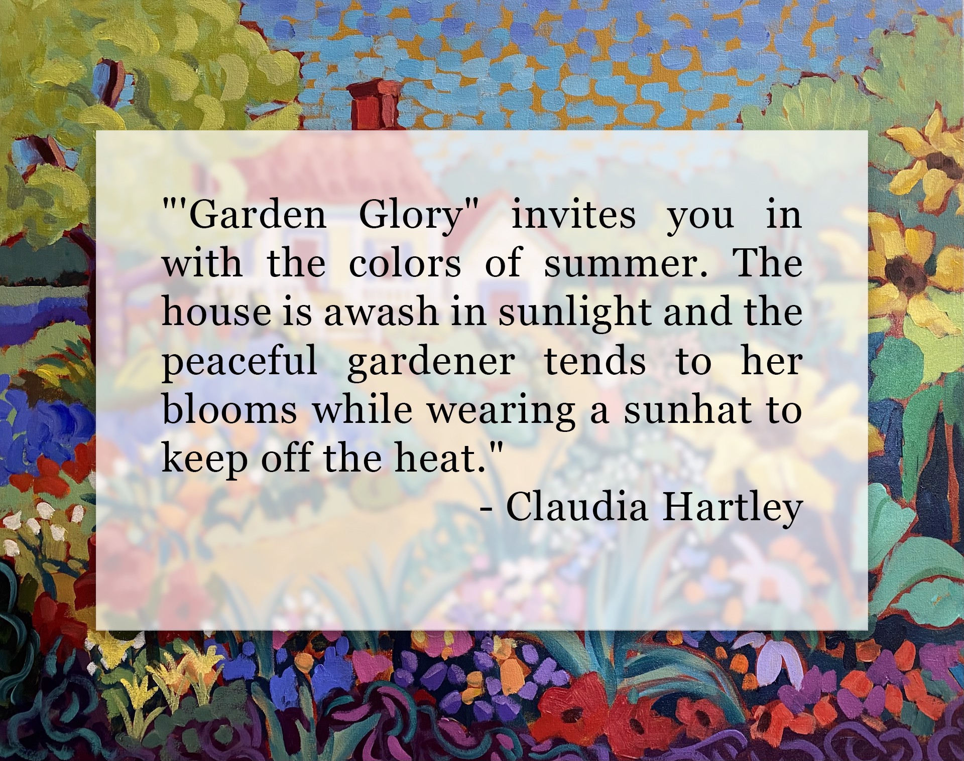 "Garden Glory" original acrylic painting by Claudia Hartley