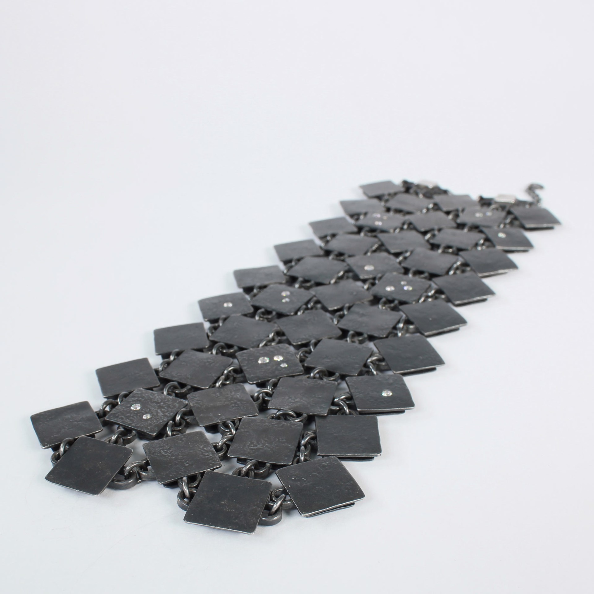 Black & Diamond Five Links Bracelet by Biba Schutz