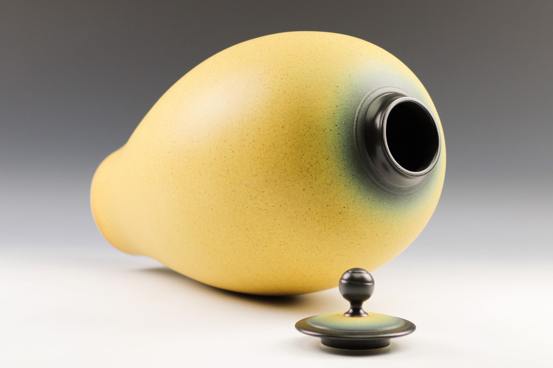 Large Speckled Yellow Jar by Paul Jeselskis