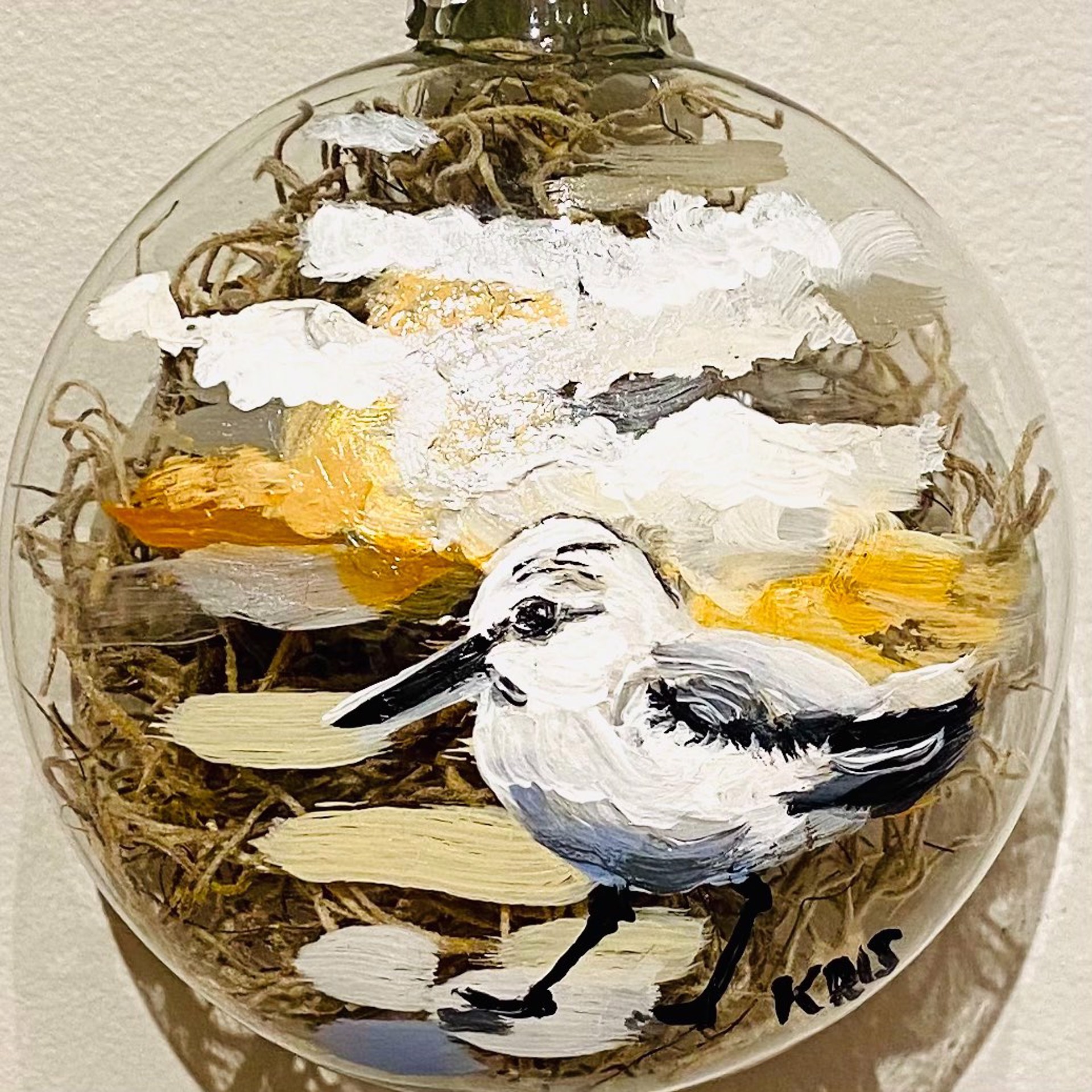 Sandpiper Ornament by Kris Manning