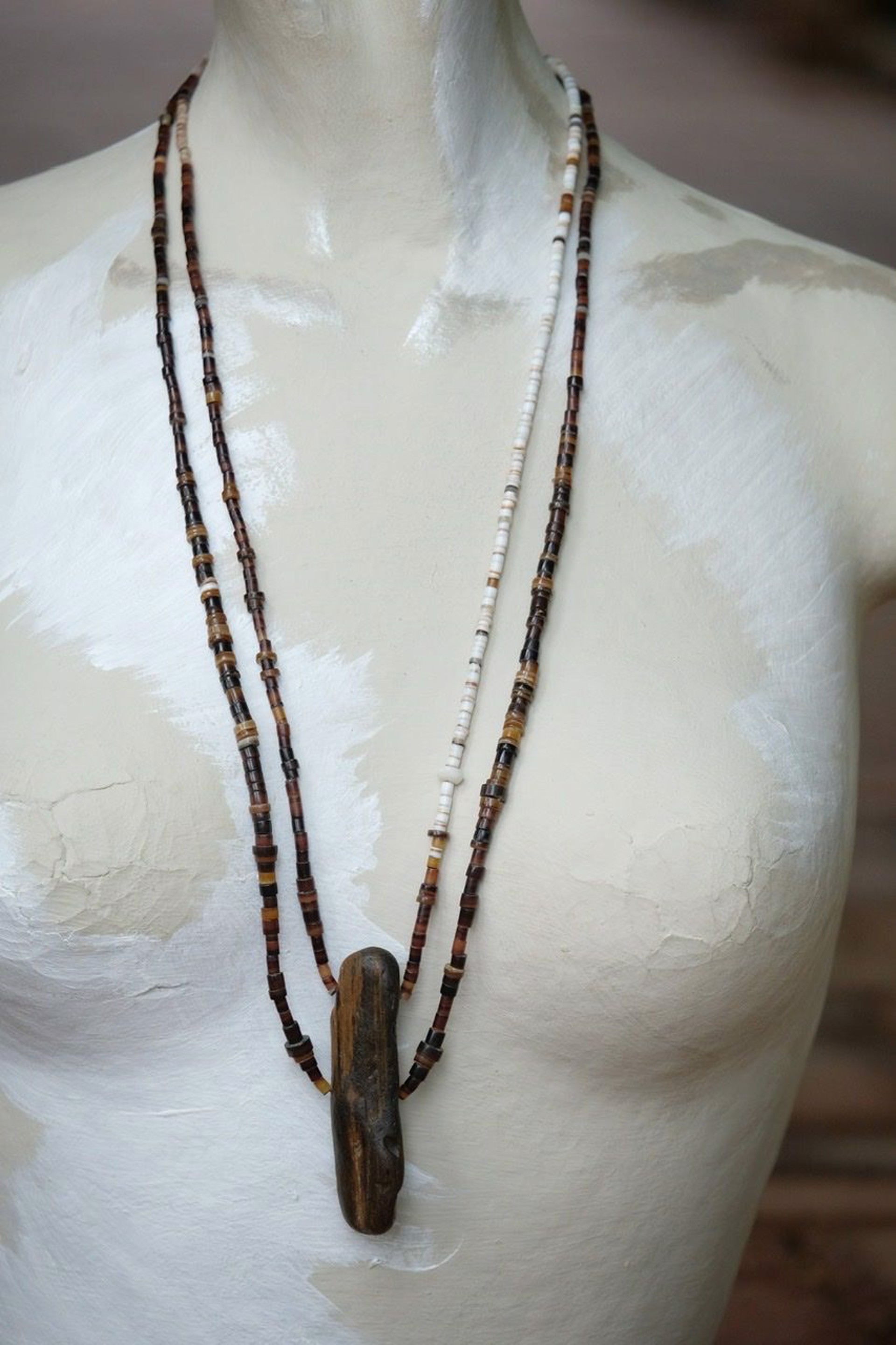 Stone & Shell - Necklace by Jeannie Ortiz by Jeannie Ortiz