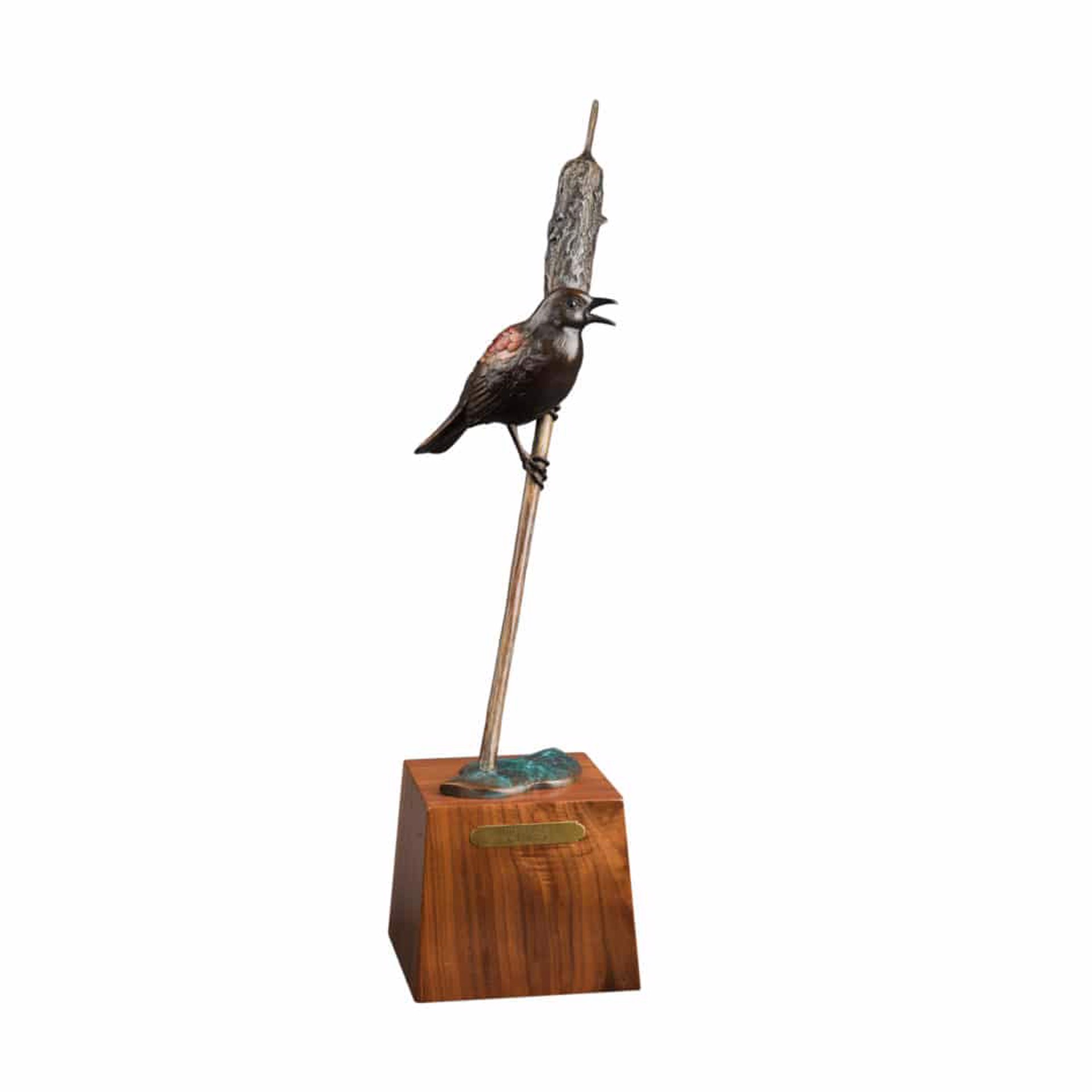 Red Wing Black Bird Original Bronze Sculpture by Rip and Alison Caswell, Contemporary Fine Art, Modern Wildlife Art, Available At Gallery Wild