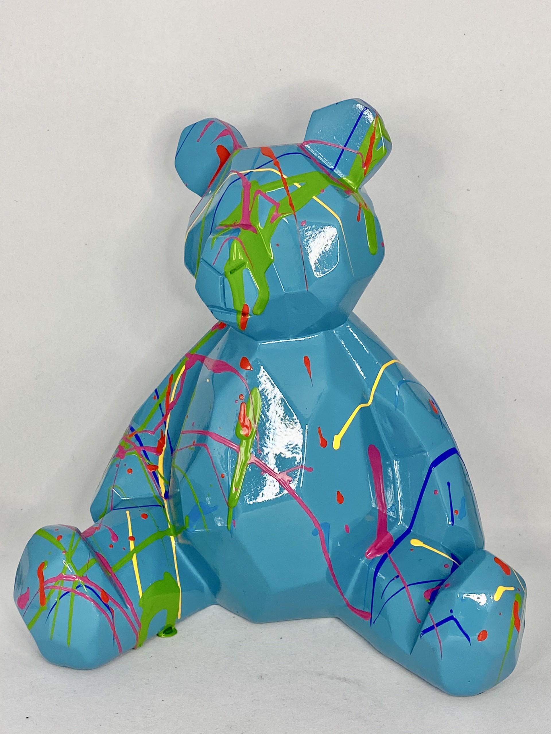 Blue Teddy Bear by EBFA Studio