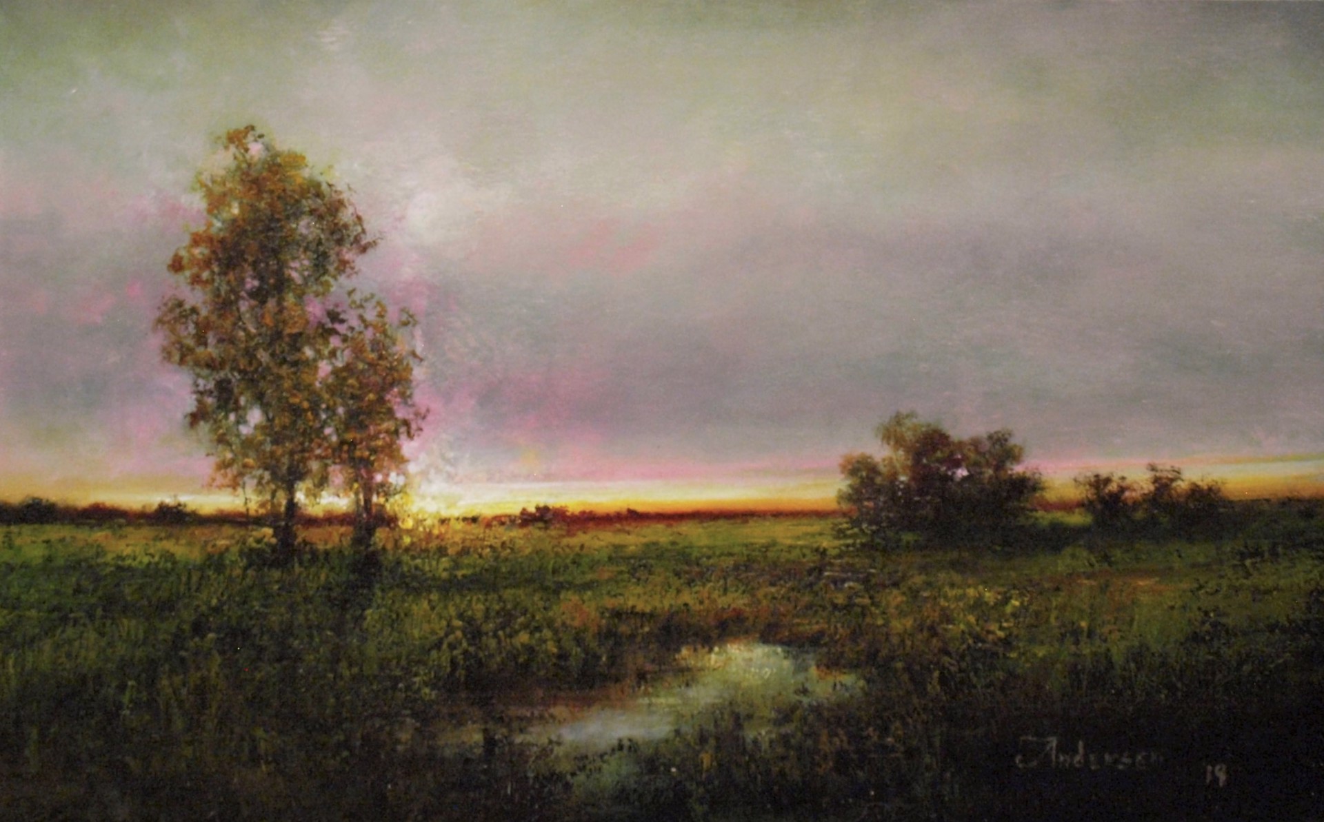 Fields at Sundown by John Andersen
