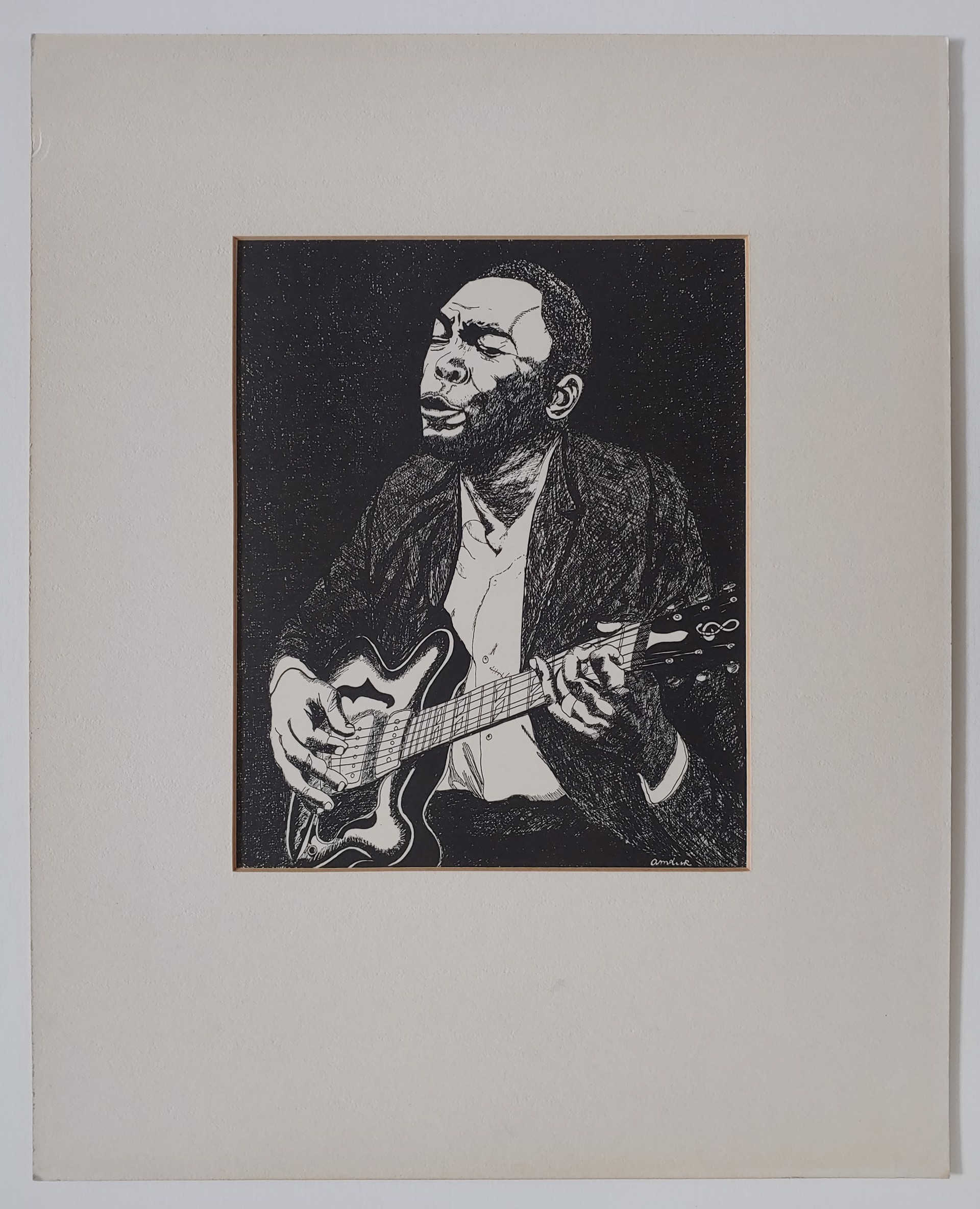 John Lee Hooker Print- Poster by David Amdur