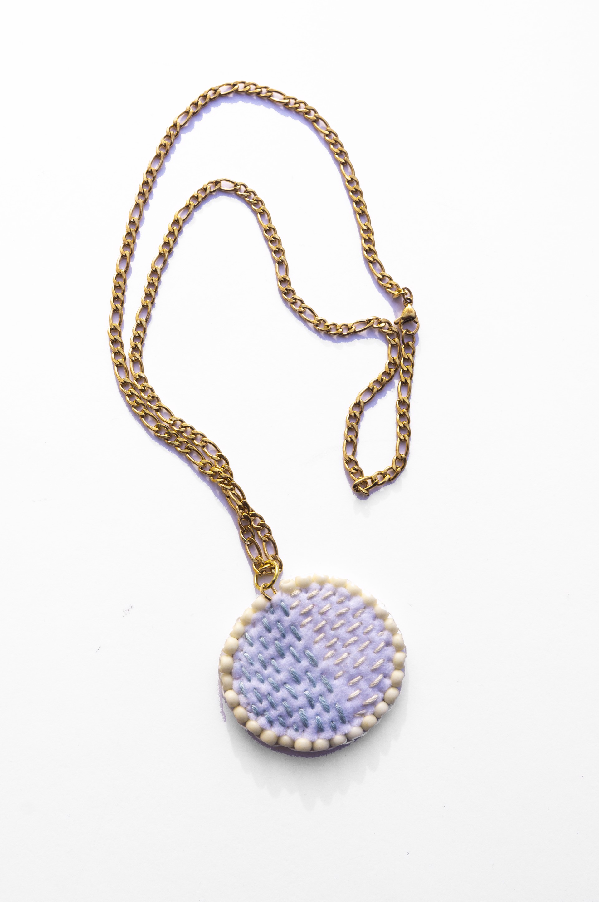 blue and white necklace by Hattie Lee