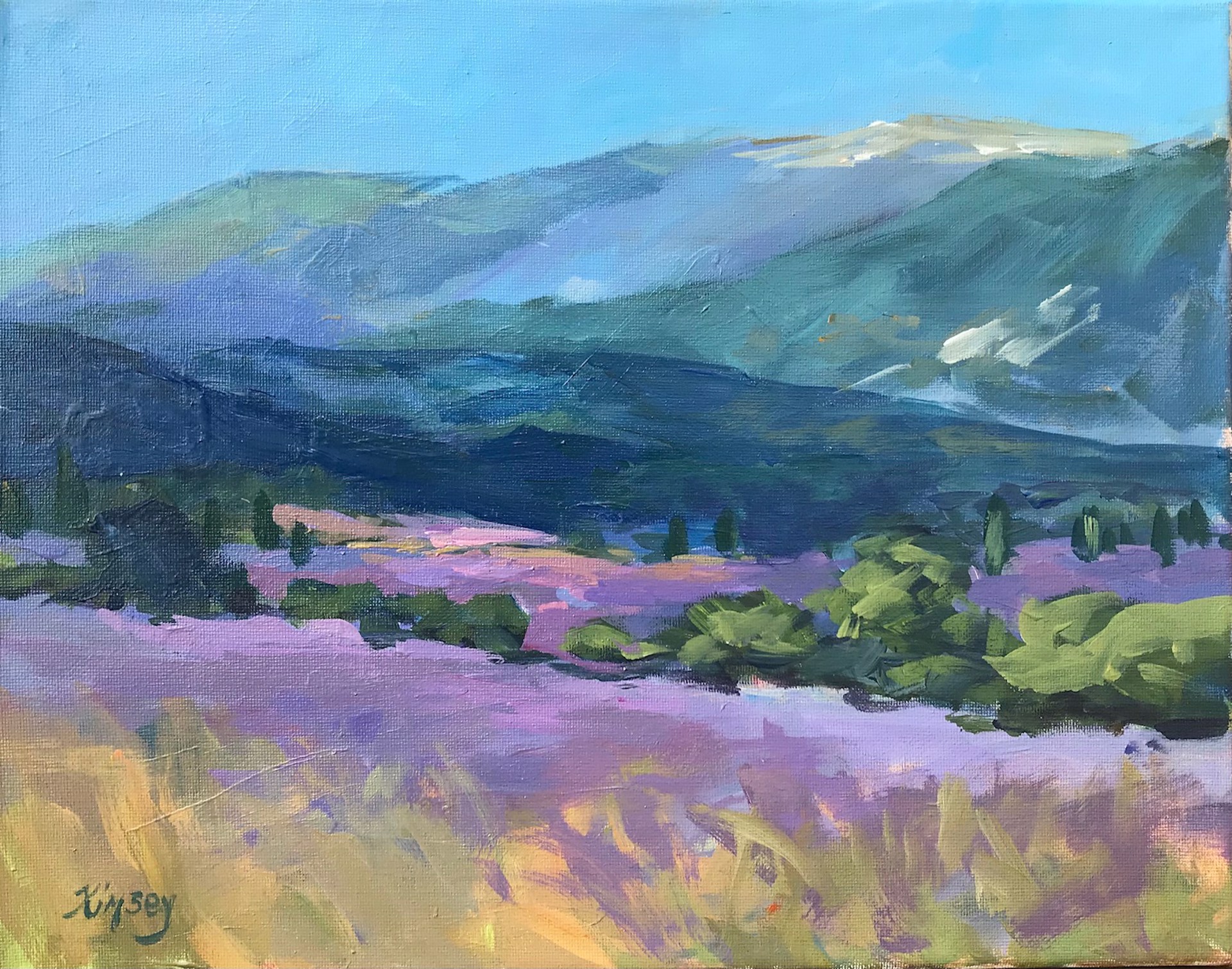 Mountain and Lavender by Lorraine Kimsey