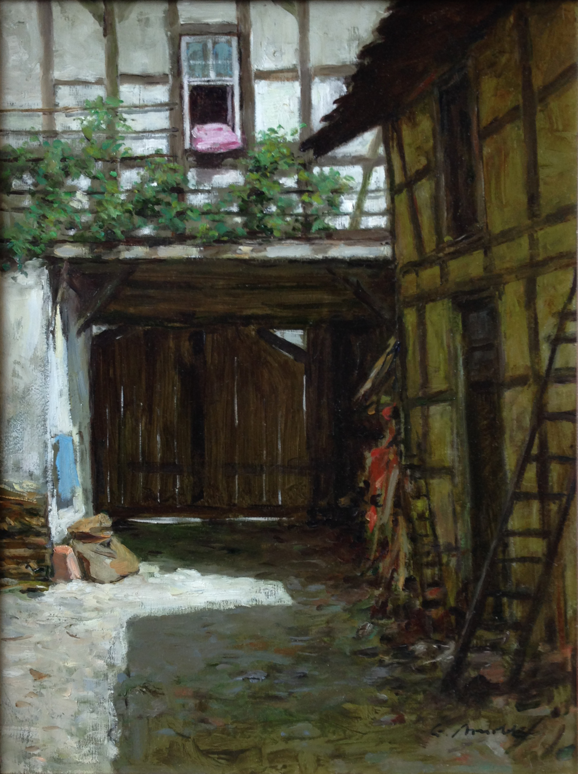 Corner in a Farmyard by Gerhard Arnold