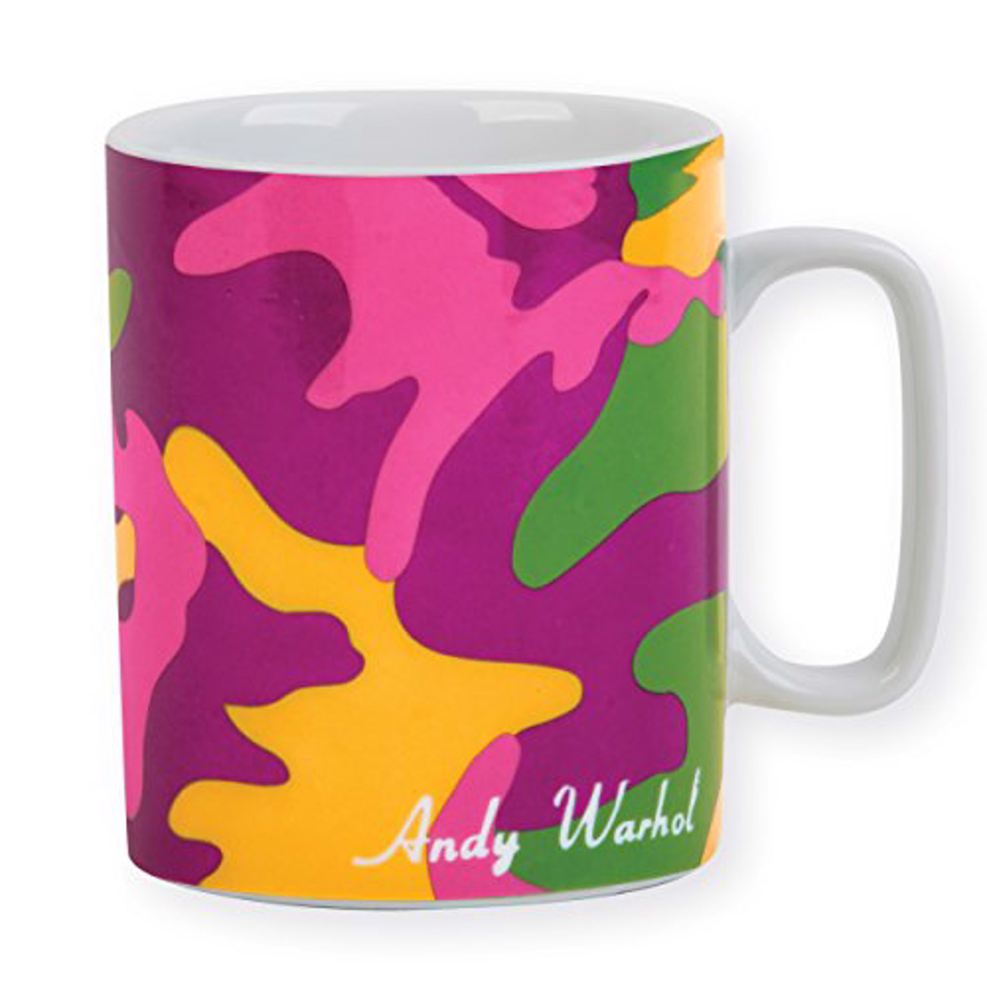 Magenta Camouflage Mug by Andy Warhol