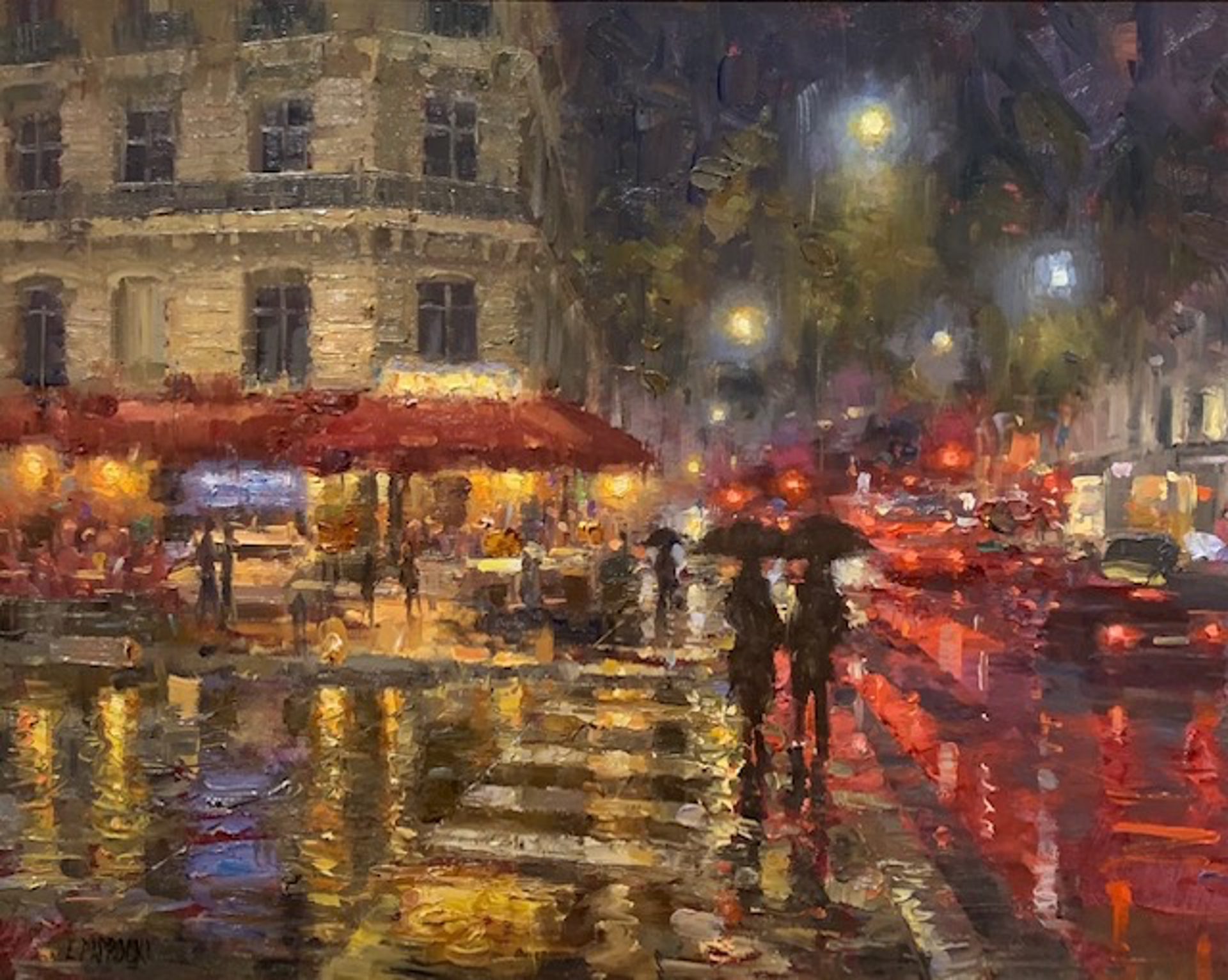"Rainy Night, St. Germain, Paris" by EJ Paprocki