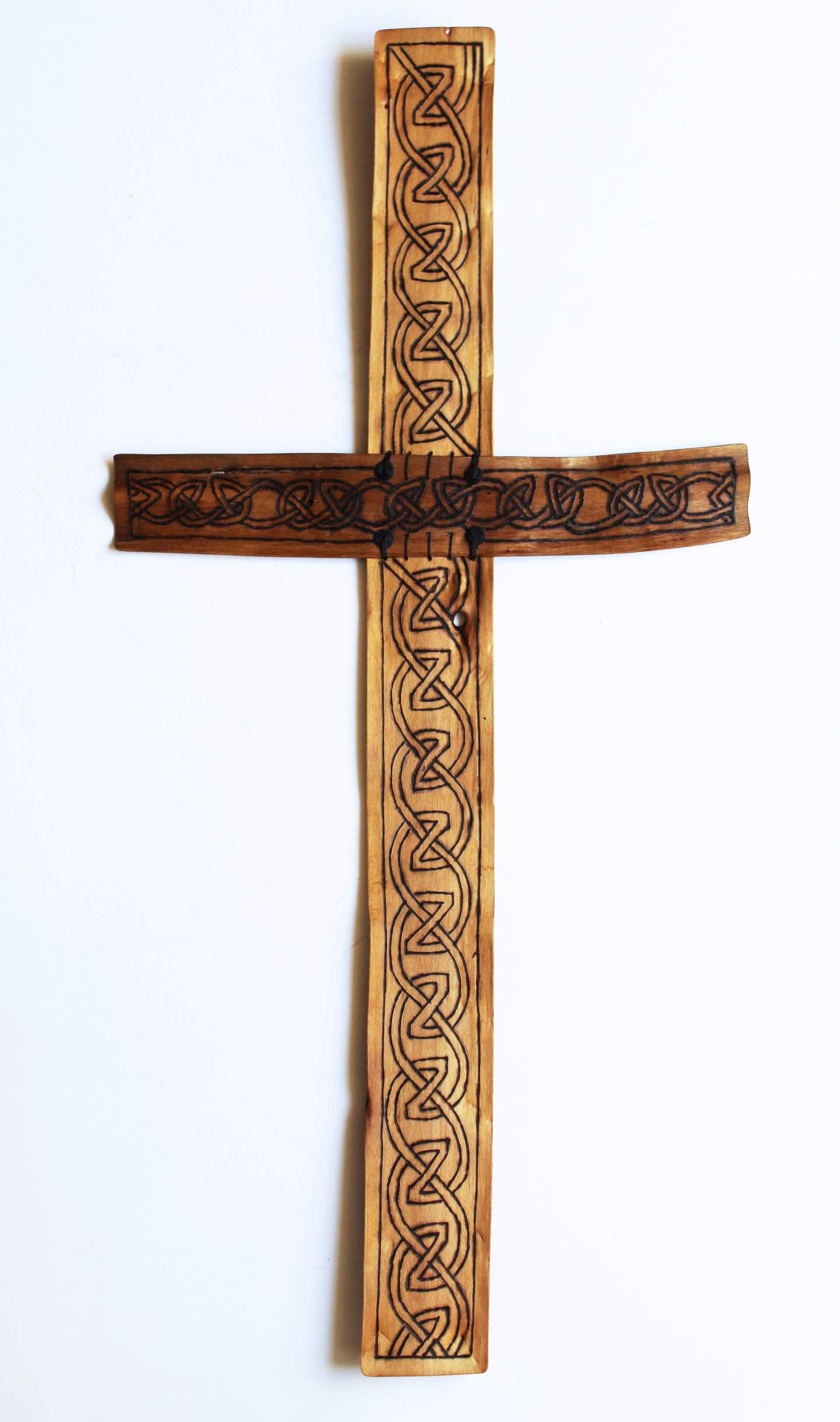 Celtic Cross with Waxed Linen by Kim Keats