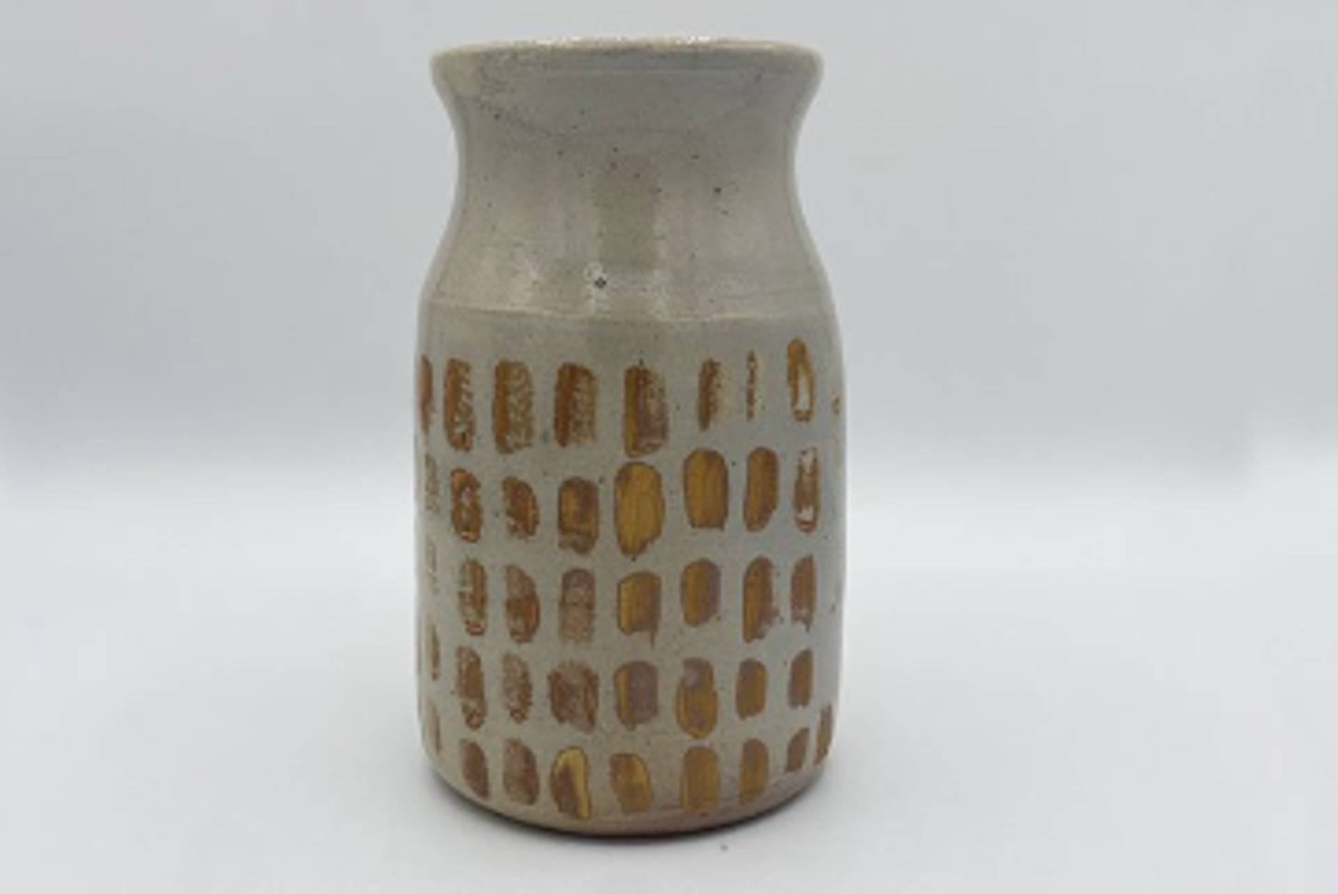 Copper/Bronze dot vase by Laura Cooke