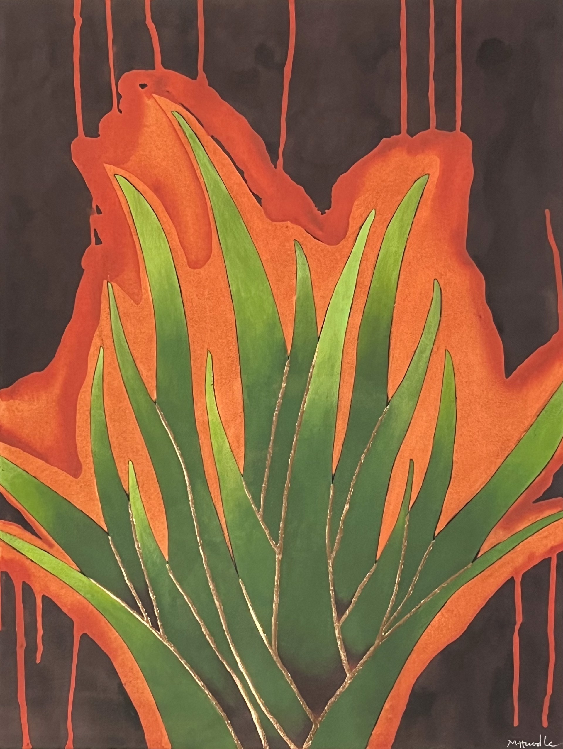 AGAVE WITH ORANGE by Megan Hurdle