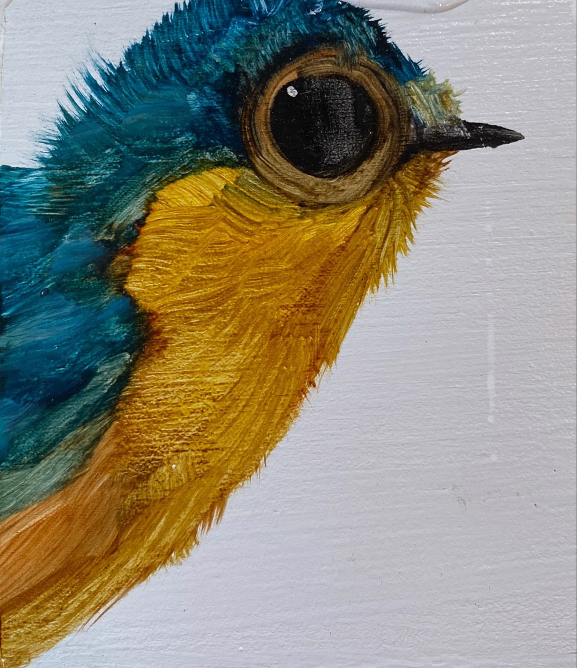 Bird Block (teal and yellow) by Diane Kilgore Condon