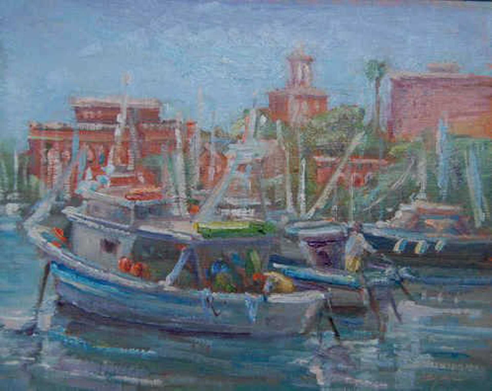 Fishing Boats, Santa Margherita by Karen Hewitt Hagan