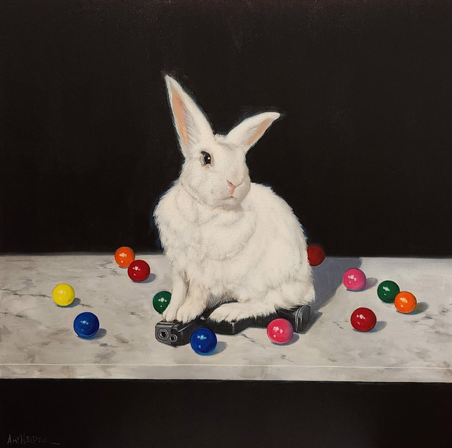 Bunnies and Guns #9 (SOLD) by Amy Nelder