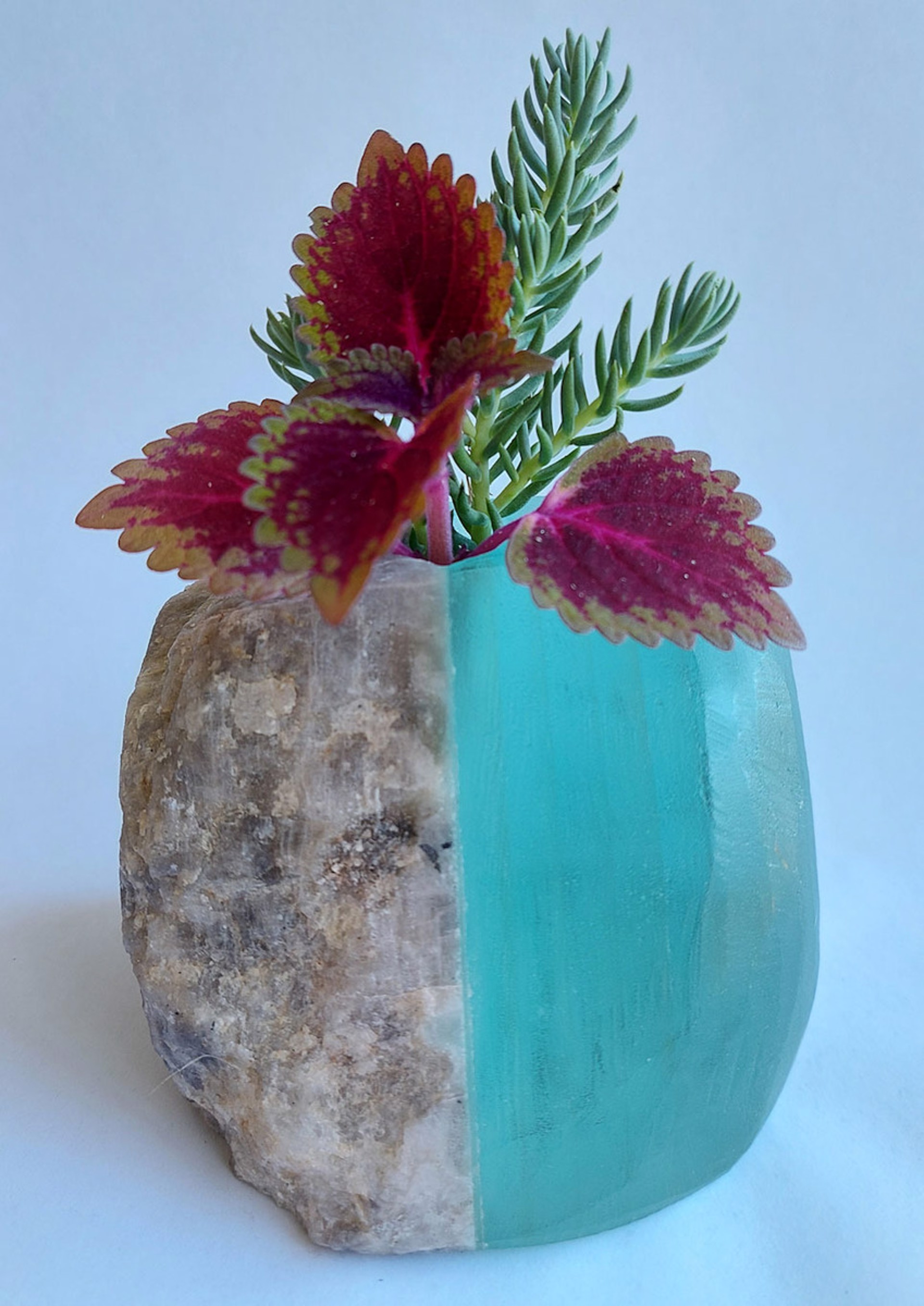 Small Glass and Stone Vase #5 by Christy Haldane