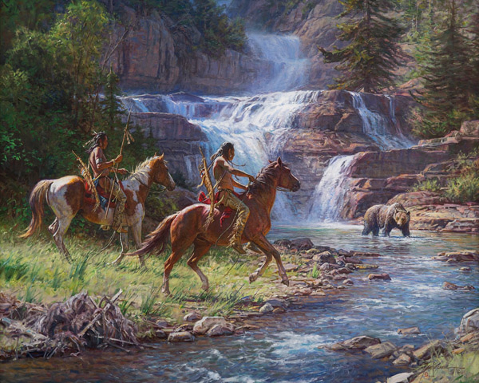 Encounter  at the Falls by Martin Grelle