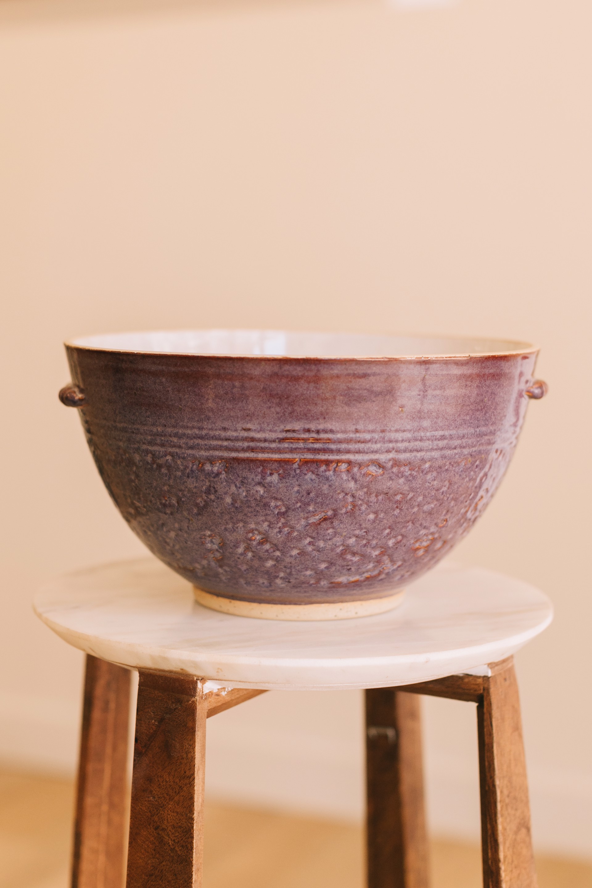 Stoneware Bowl w/ Lugs 051 by Buck Dollarhide