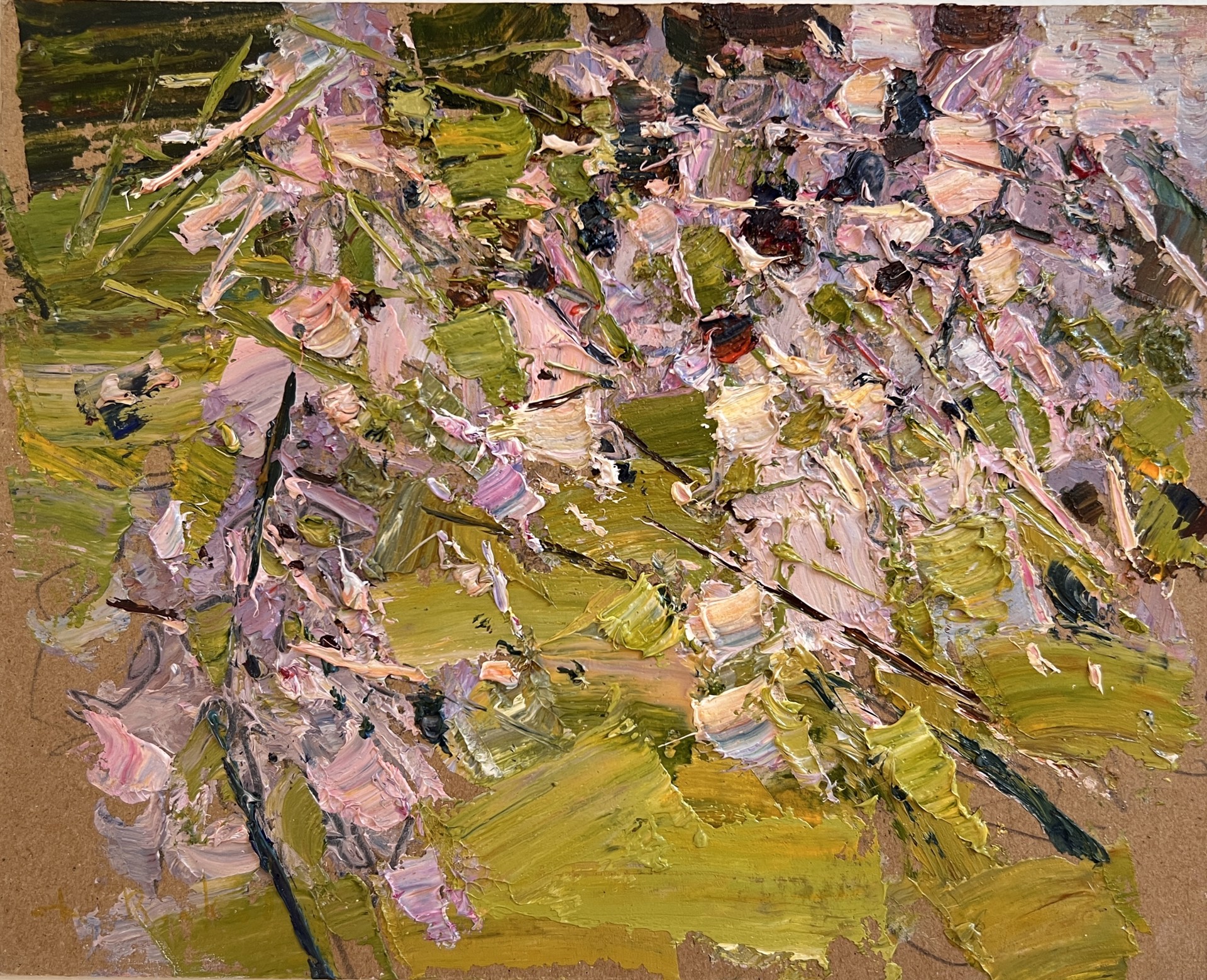 "Flowering" original oil painting by Daniil Volkov