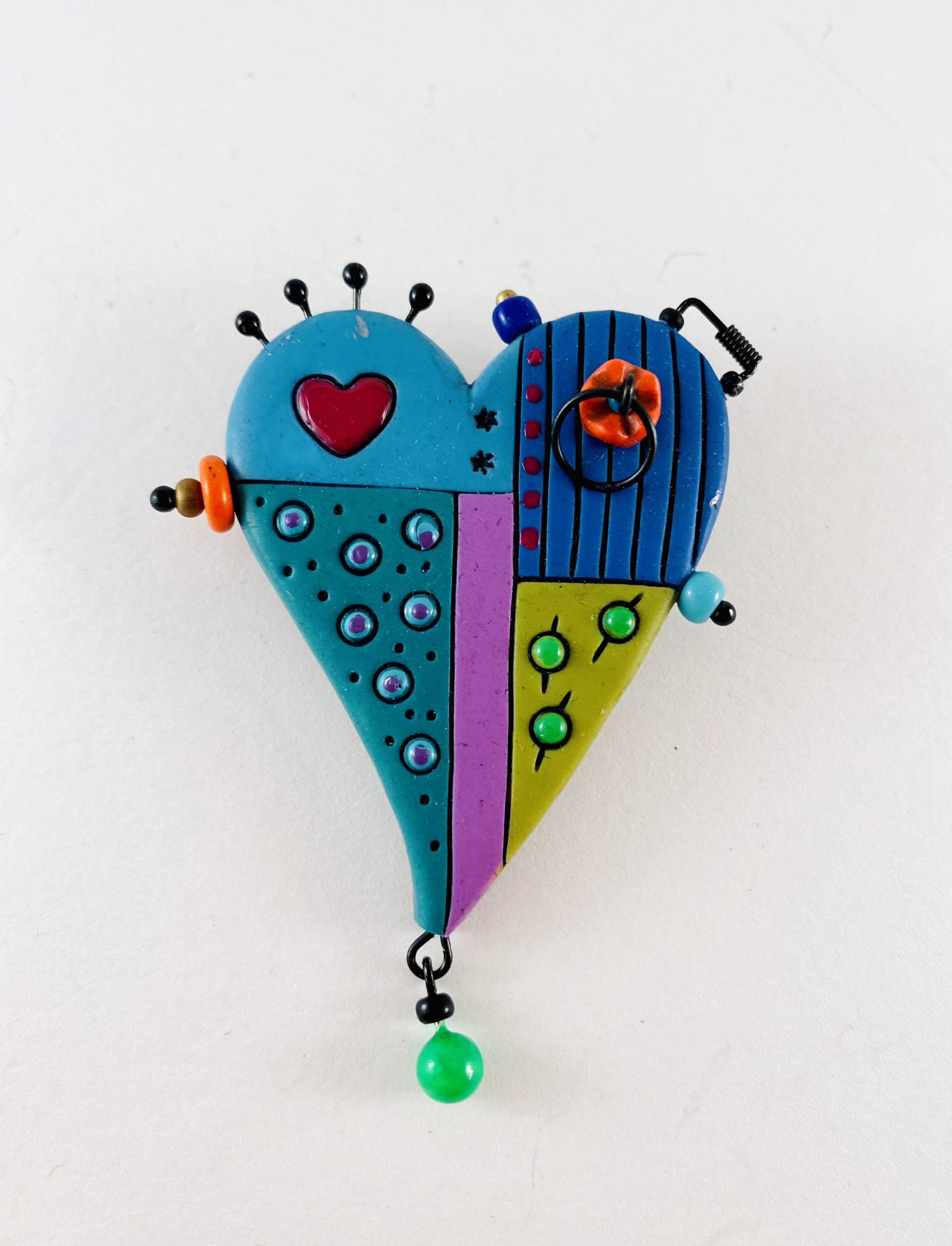 Happy Heart Lapel Pin #7 by Nancy Roth