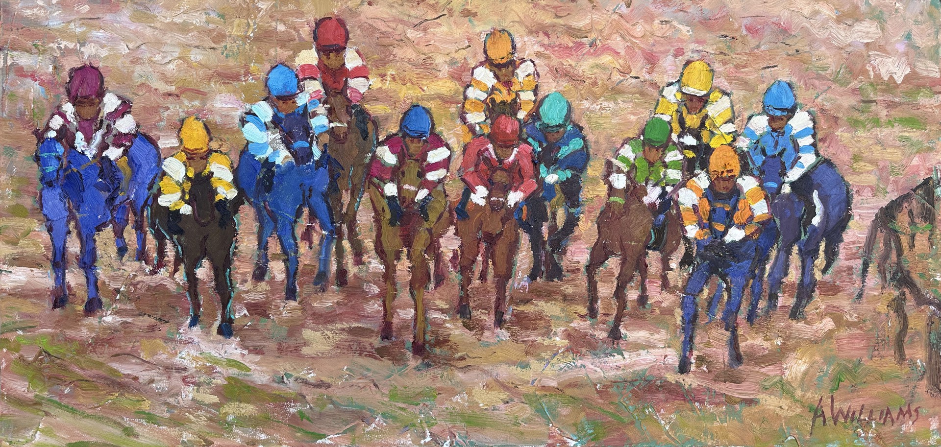 "Kentucky Derby Inspiration" original oil painting by Alice Williams 