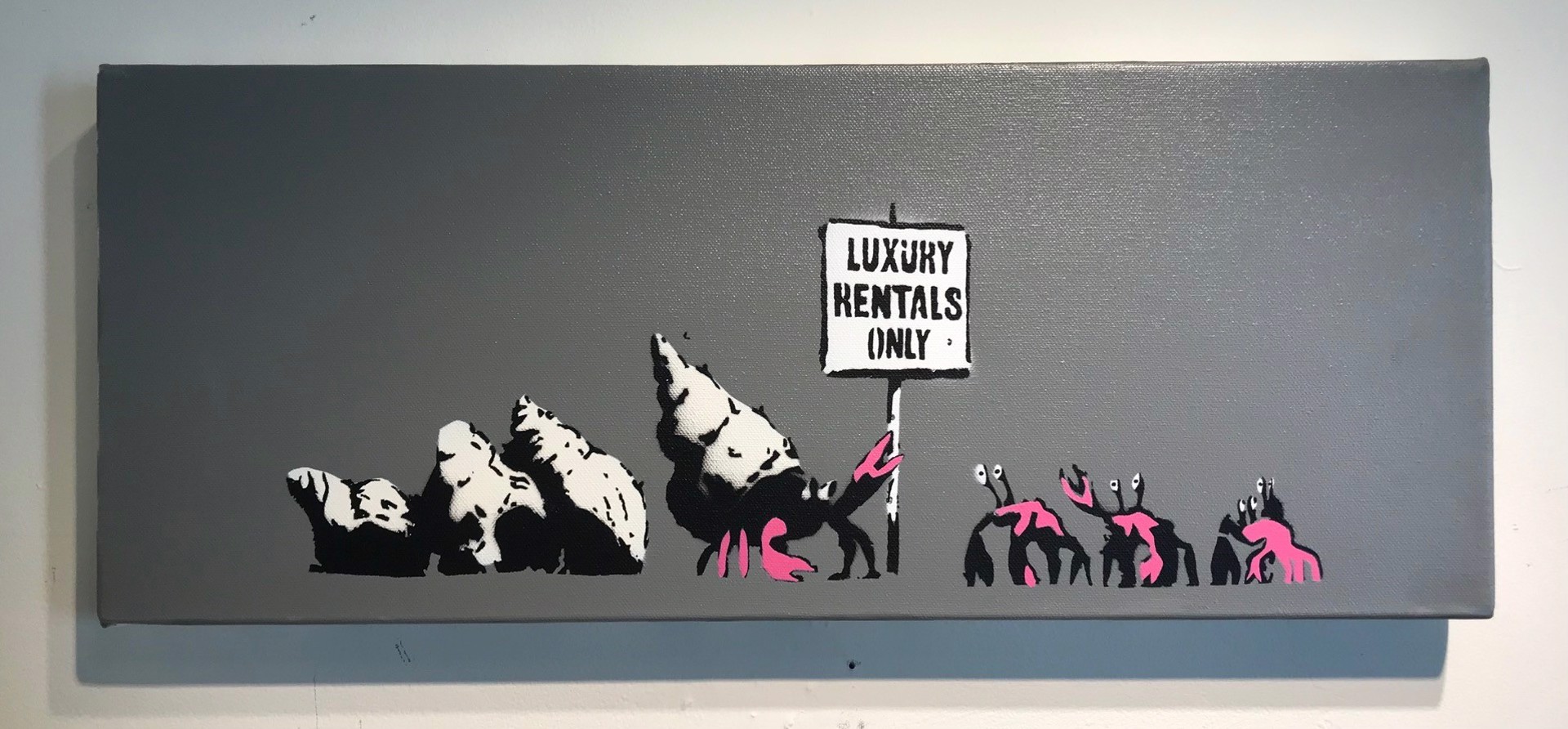 Luxury Rentals Only (Grey) 1/1 by Not Banksy