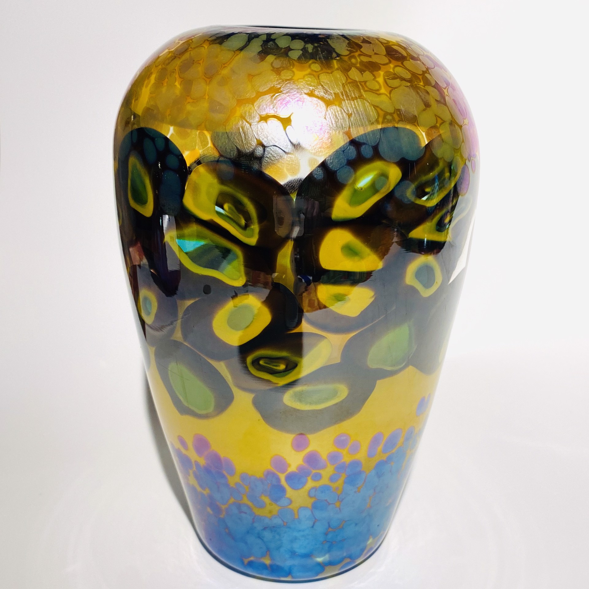 Vase-Fumed Gold Millefiori, JG4 by John Glass