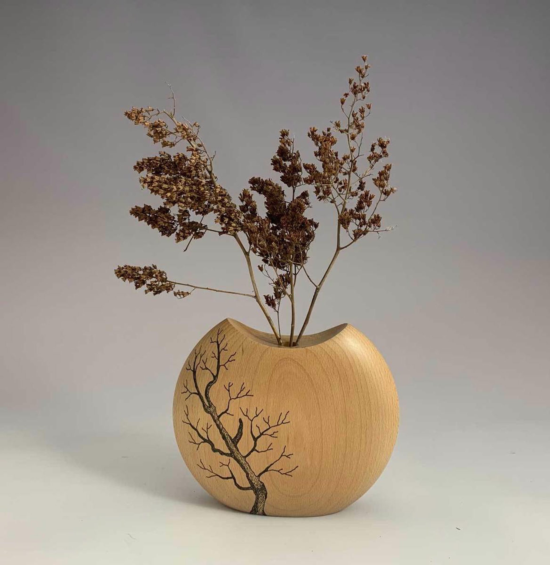Disc Shaped Vase by Frank Didomizio