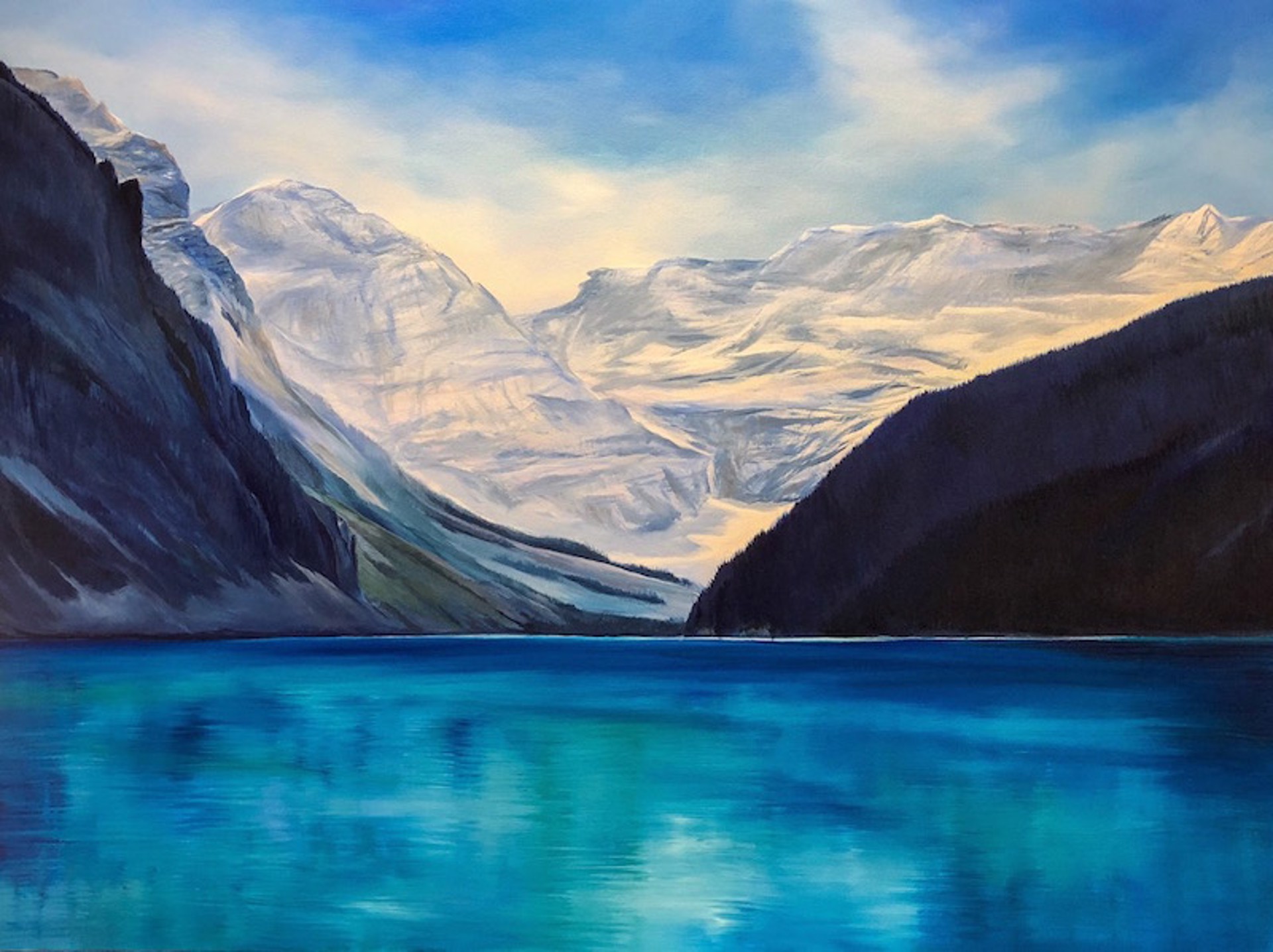 Clear Day - Lake Louise by Corrinne Wolcoski
