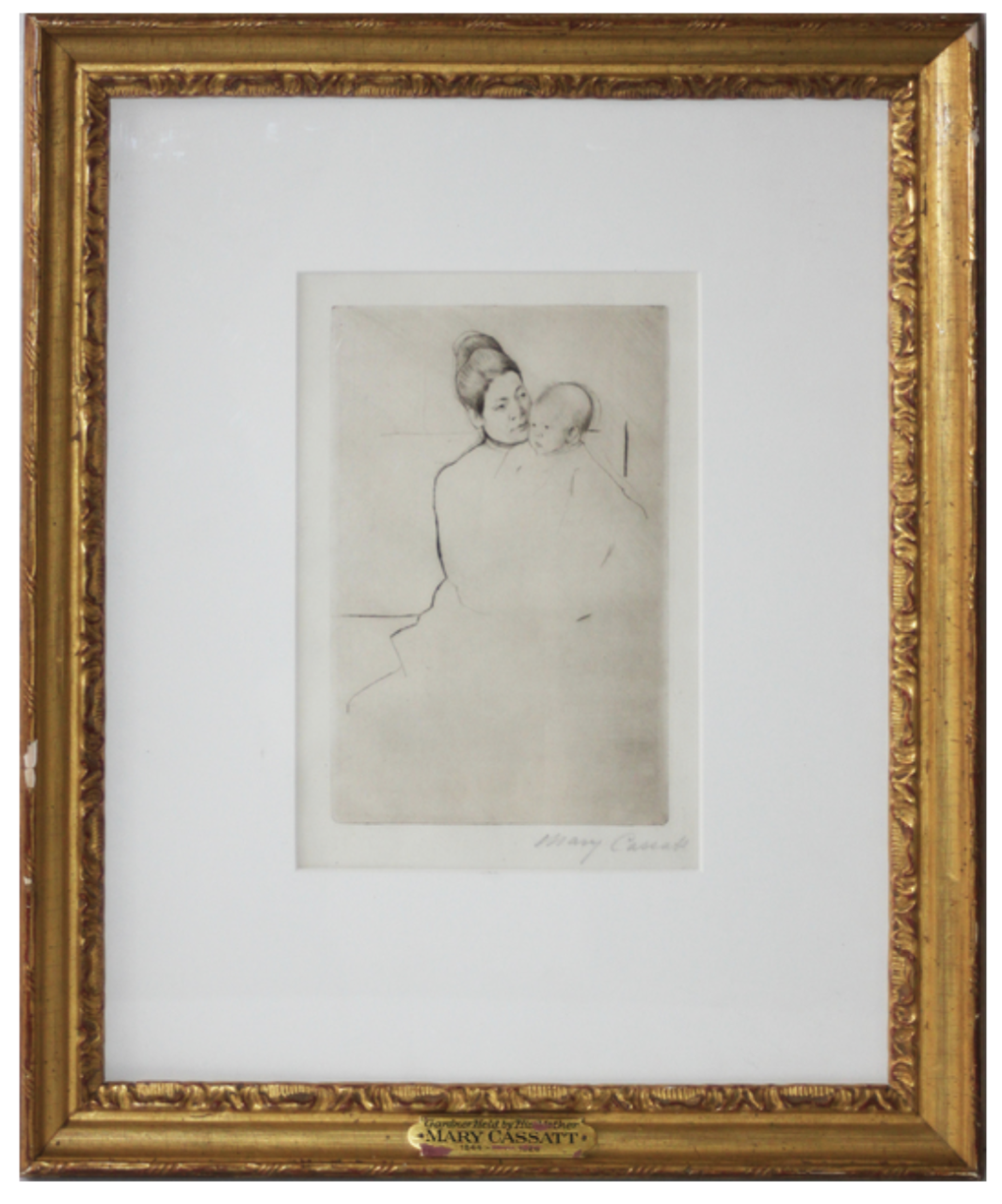 Gardner Held by His Mother by Mary Cassatt