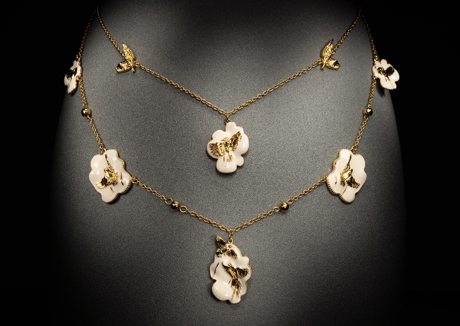 Arise Necklace - Gold and Ivory by Angela Mia