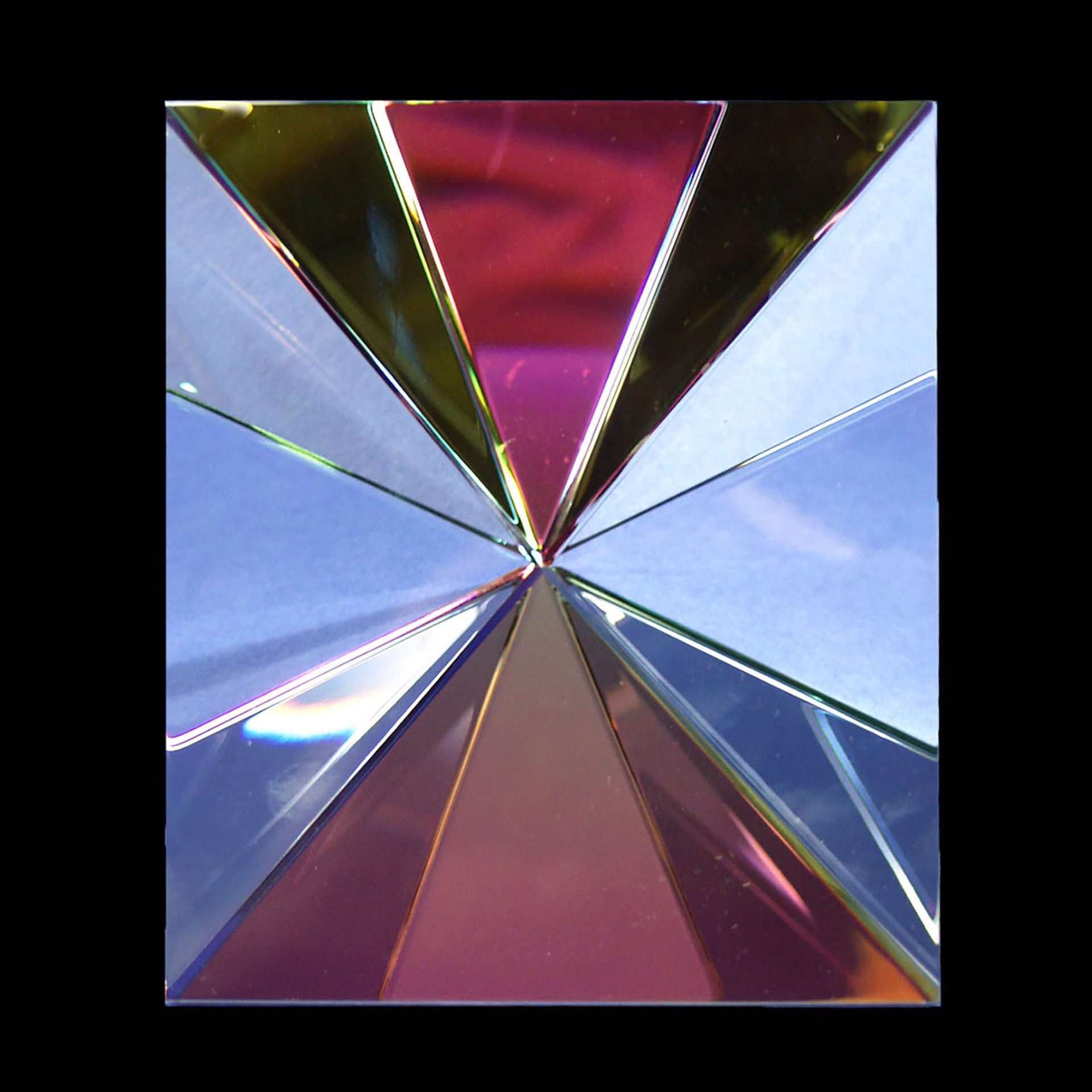 Crystal Starburst Faceted with Large Face 6" by Harold Lustig