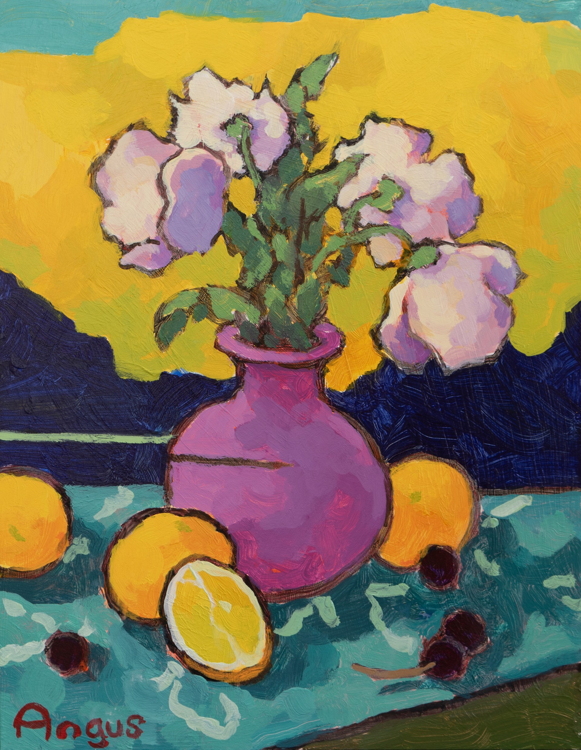 Small study with Violet Vase by Angus
