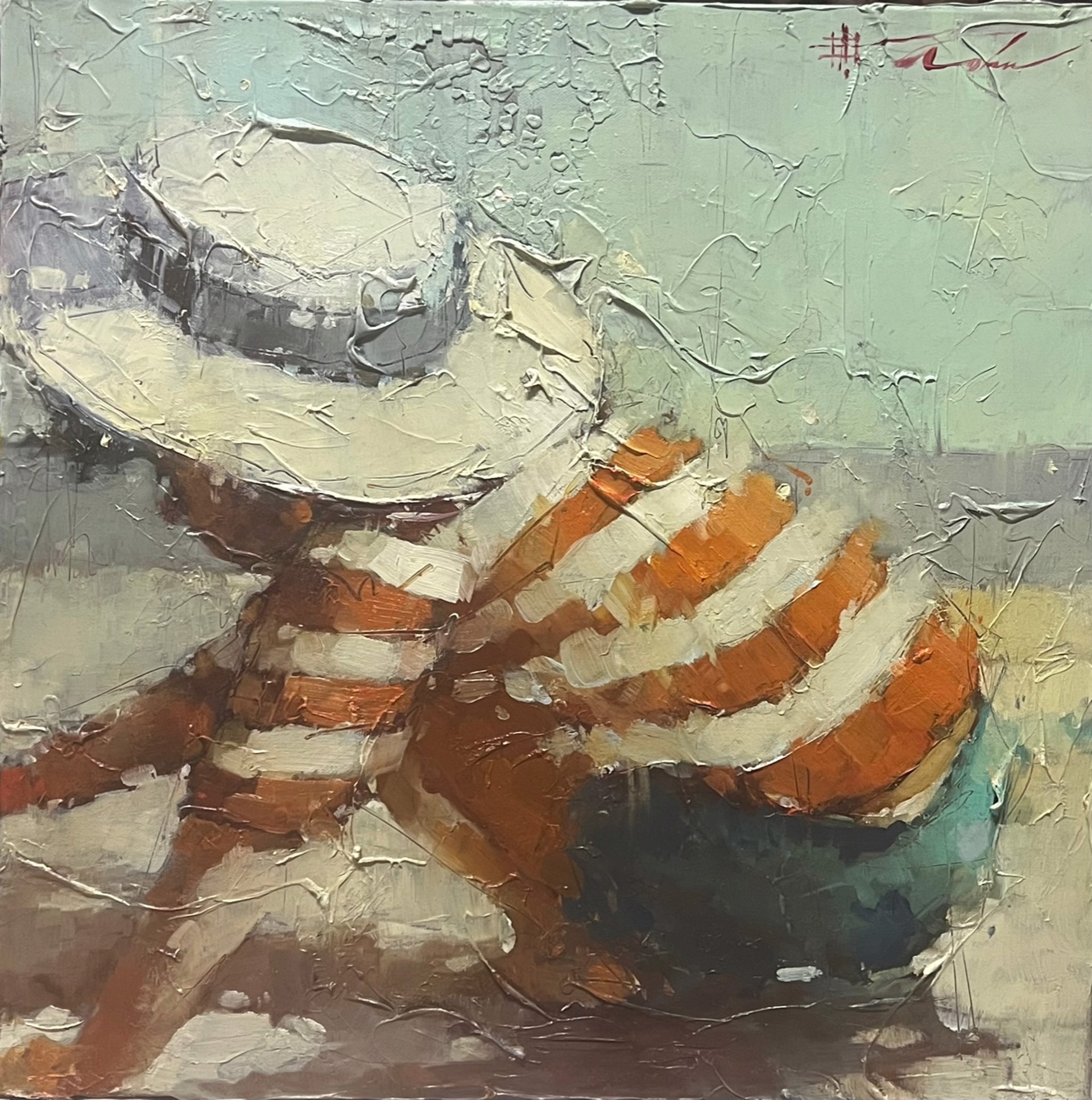 "Rhapsody on the Theme of Green & Orange" Shell Collectors Series by Andre Kohn