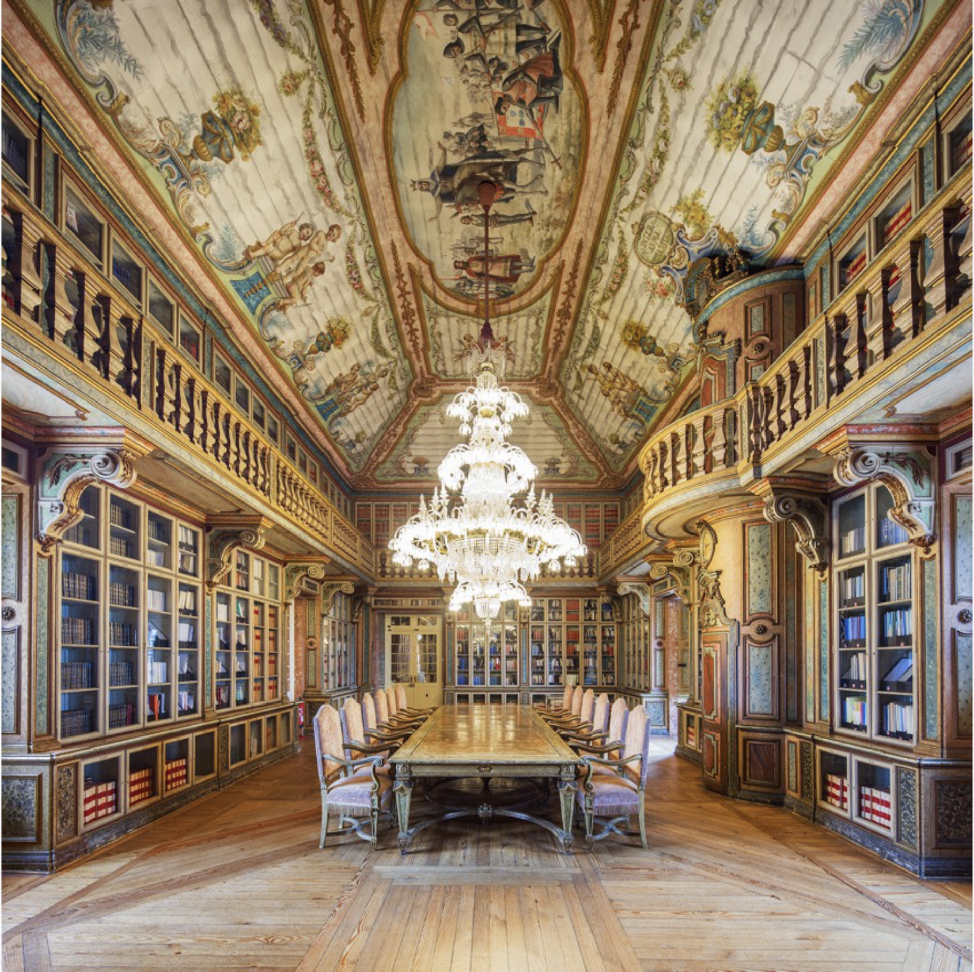 Palacio Donde D'Obridos, Library, Lisbon, Portugal by Reinhard Gorner
