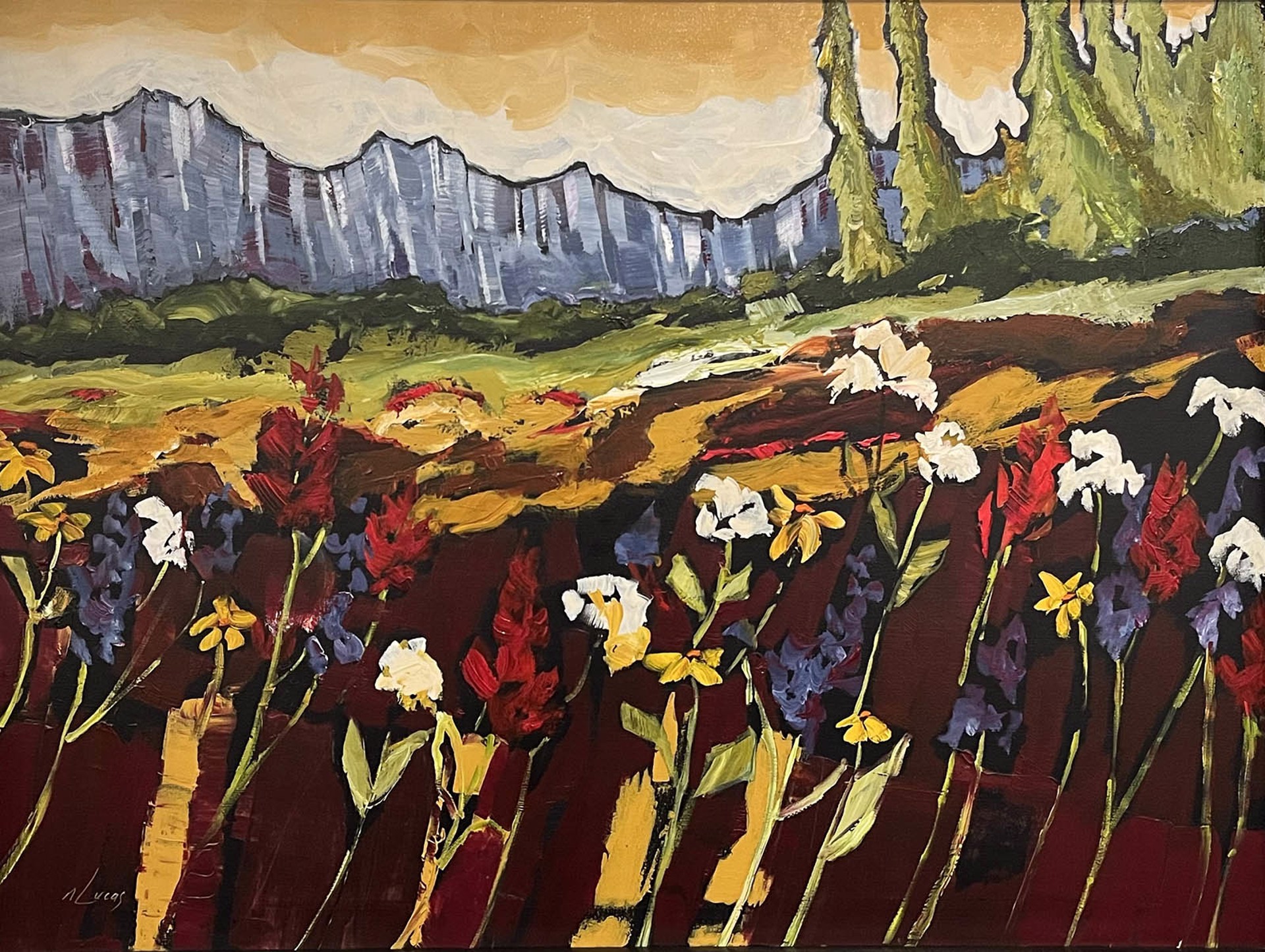 Ridge of Wildflowers by Nancy Lucas
