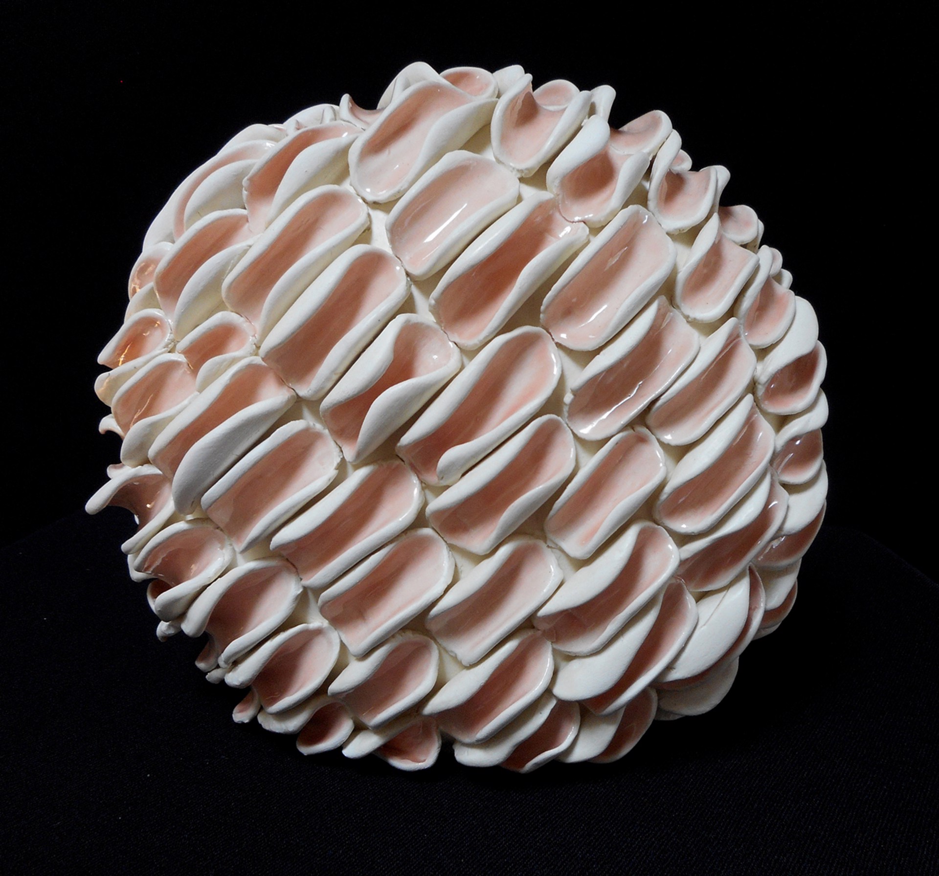 Syncopation XXVI (coral ball - rods) by Jane B Grimm