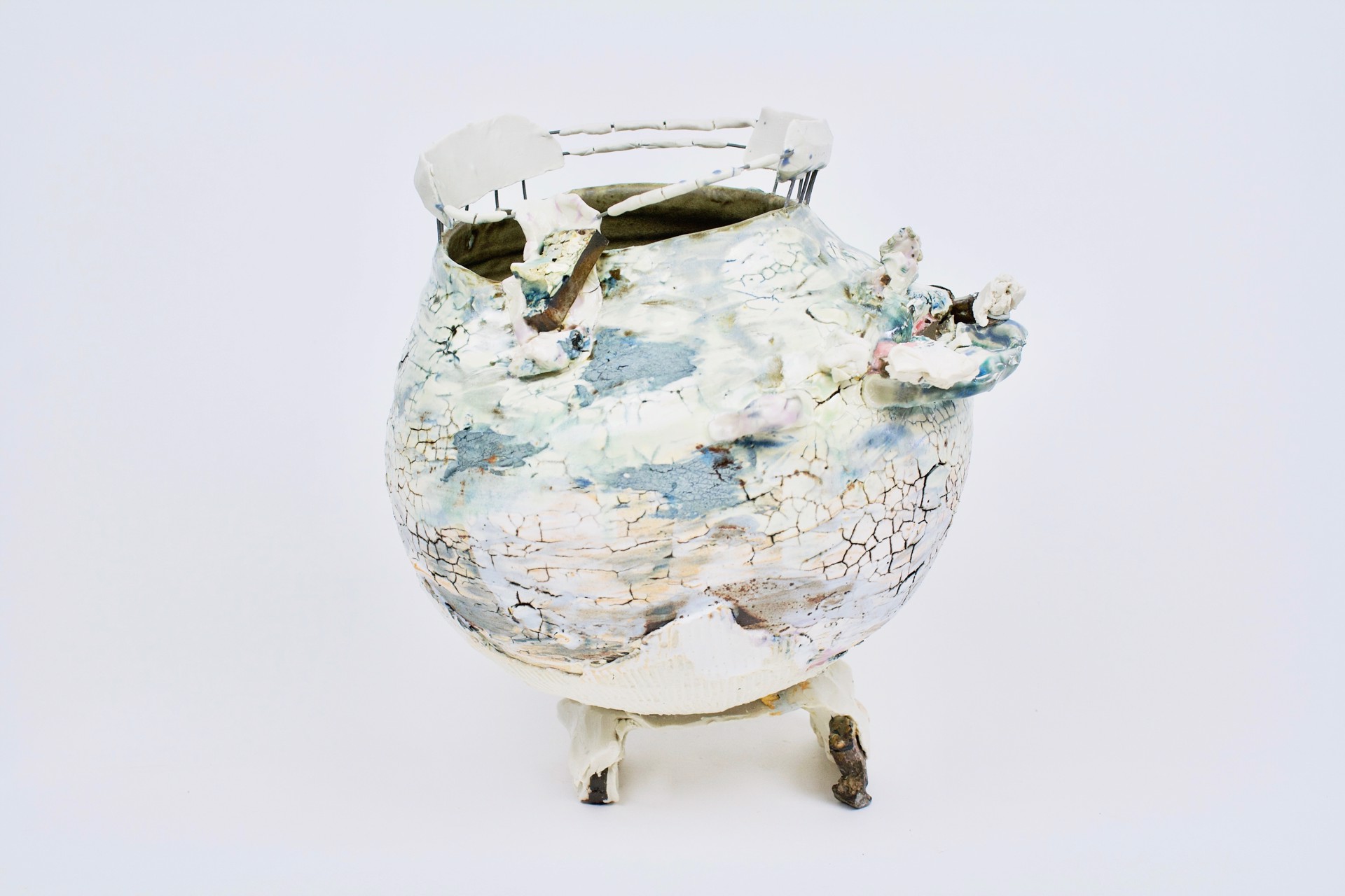 Earthly Creature with Porcelain Pedestal Foot by Ani Kasten