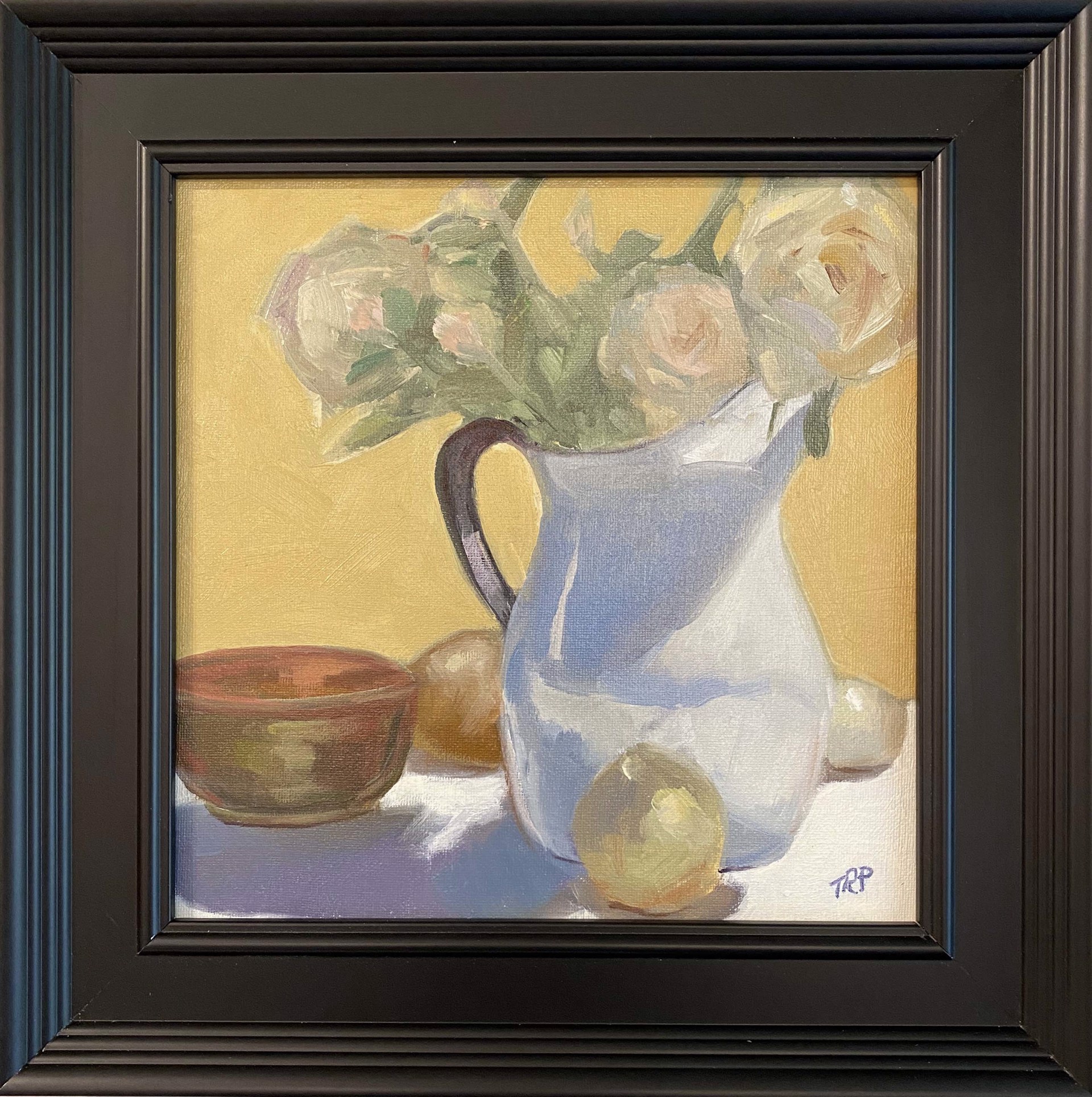 Afternoon Roses With White Pitcher by Terry Romero Paul