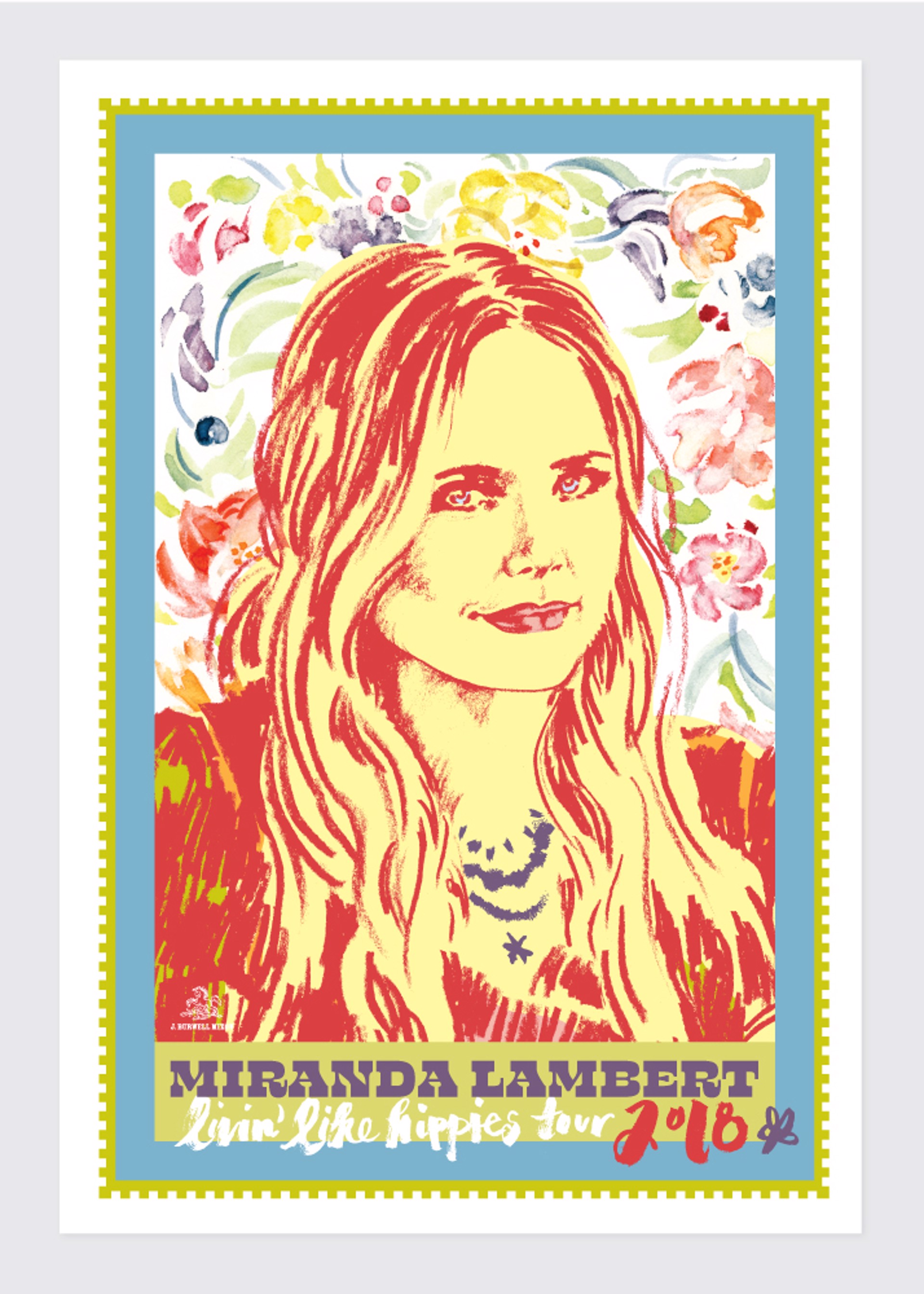 Miranda Lambert Concert Poster by Jamie Burwell Mixon