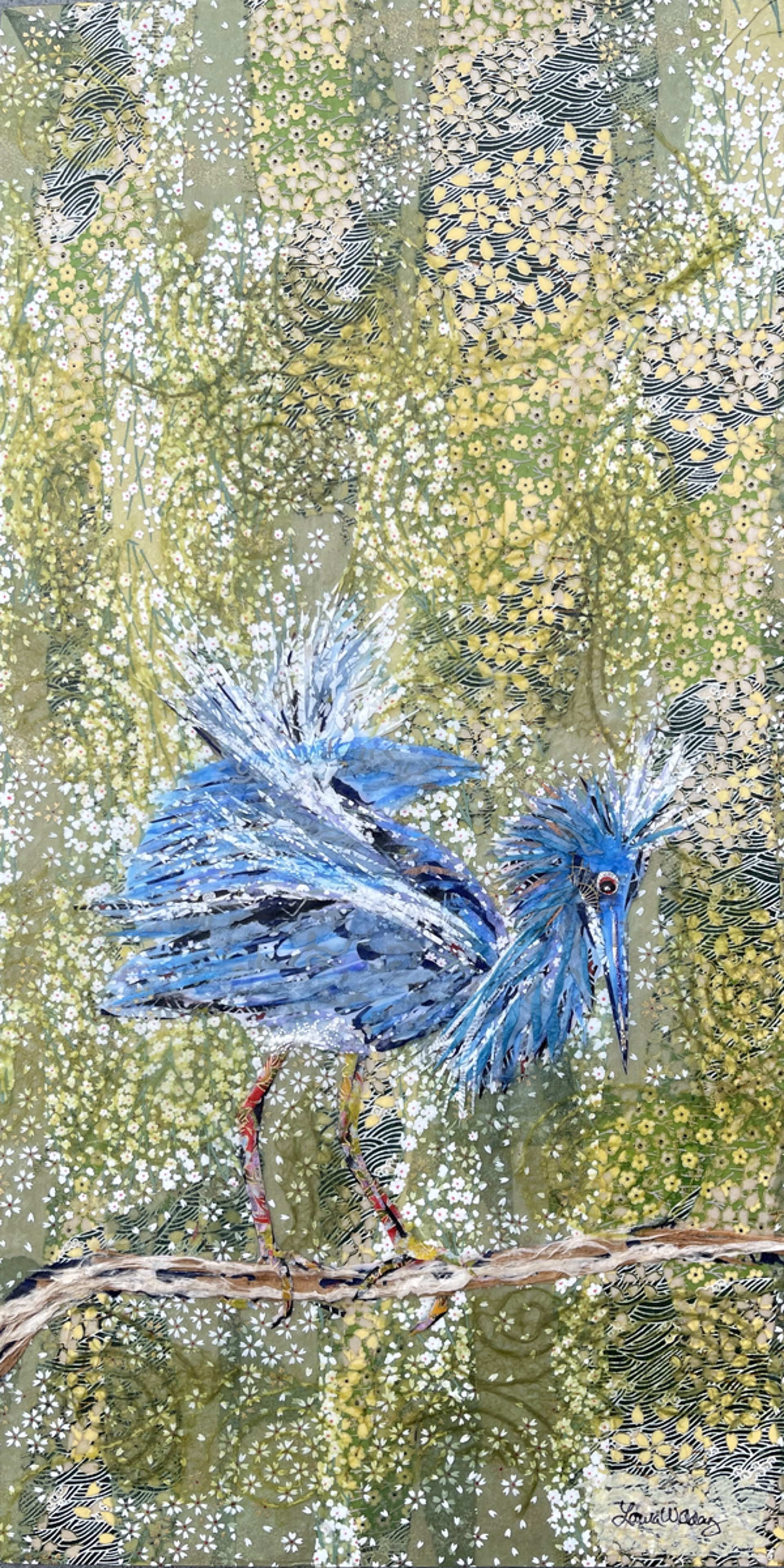 Little Blue Heron II - SOLD! by Laura Adams