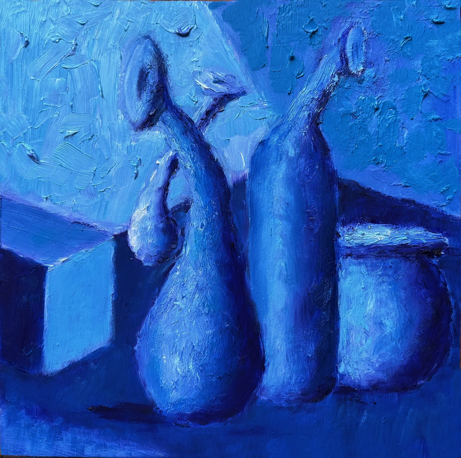 Still Life in Blue Mono by Mike Goldberg