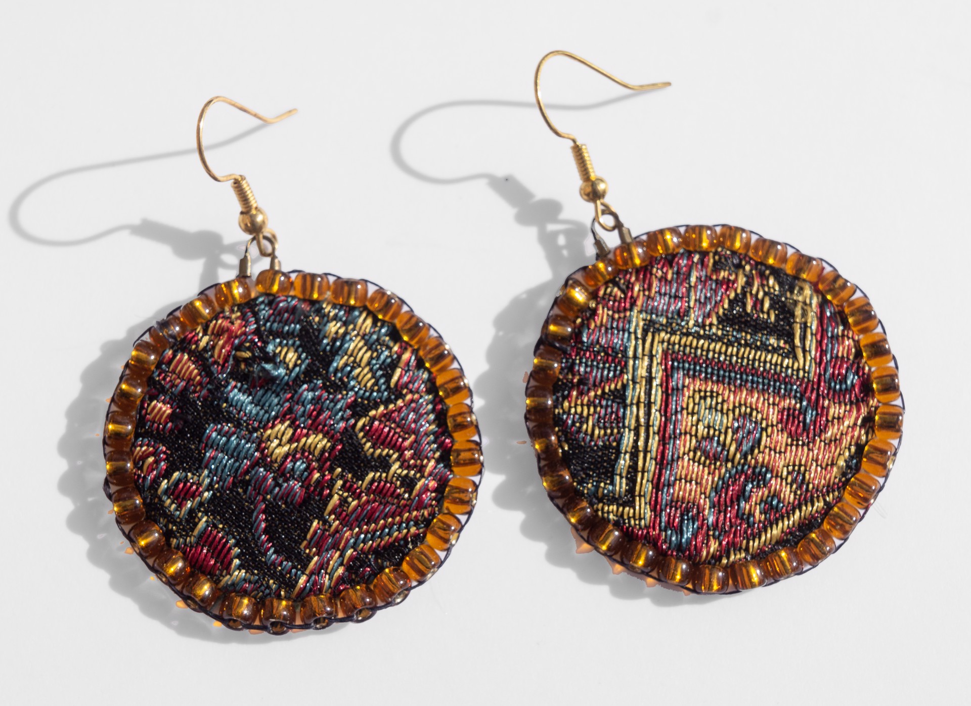 Tapestry earrings by Hattie Lee Mendoza