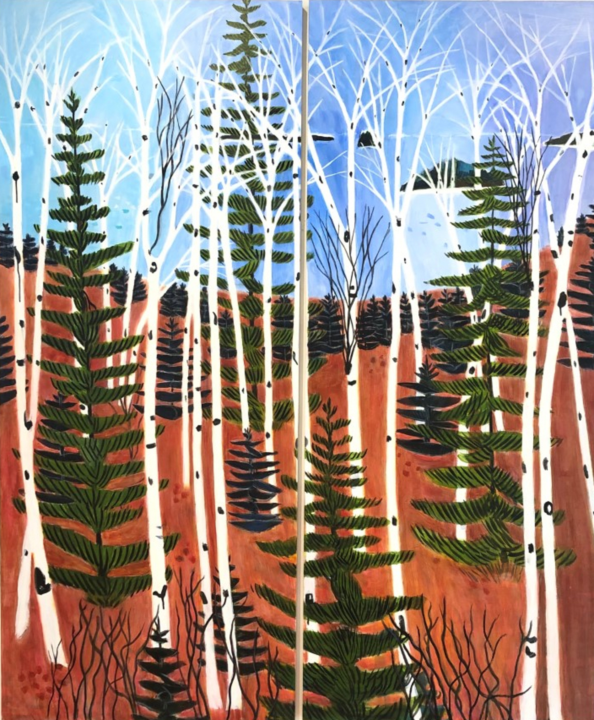 Birch Grove Maine by Jane Dahmen