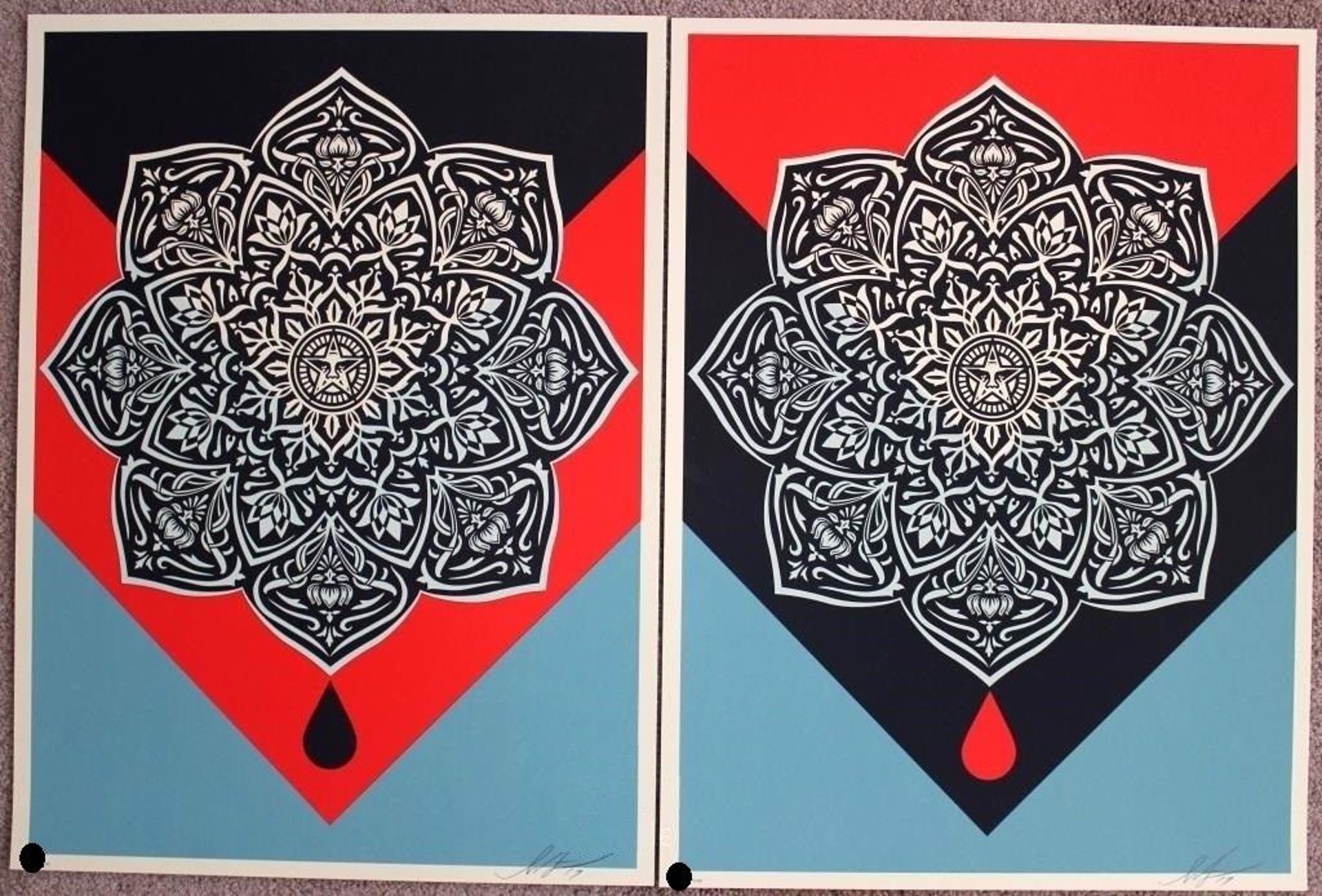 Blood & Oil (Diptych) by Shepard Fairey
